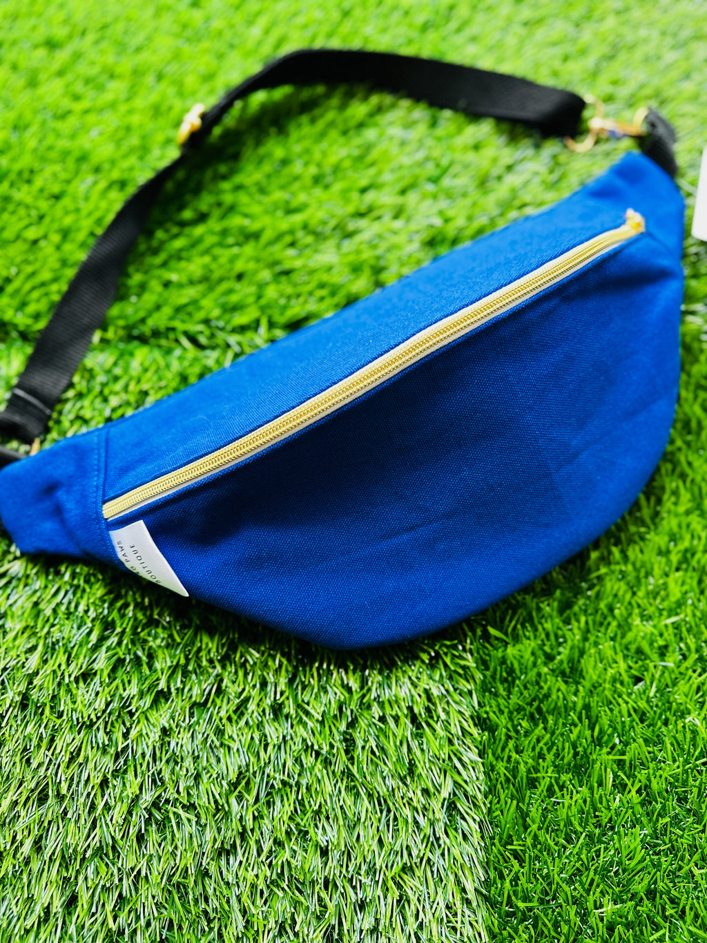 Royal blue over sized fanny pack, trending style purse crossbody