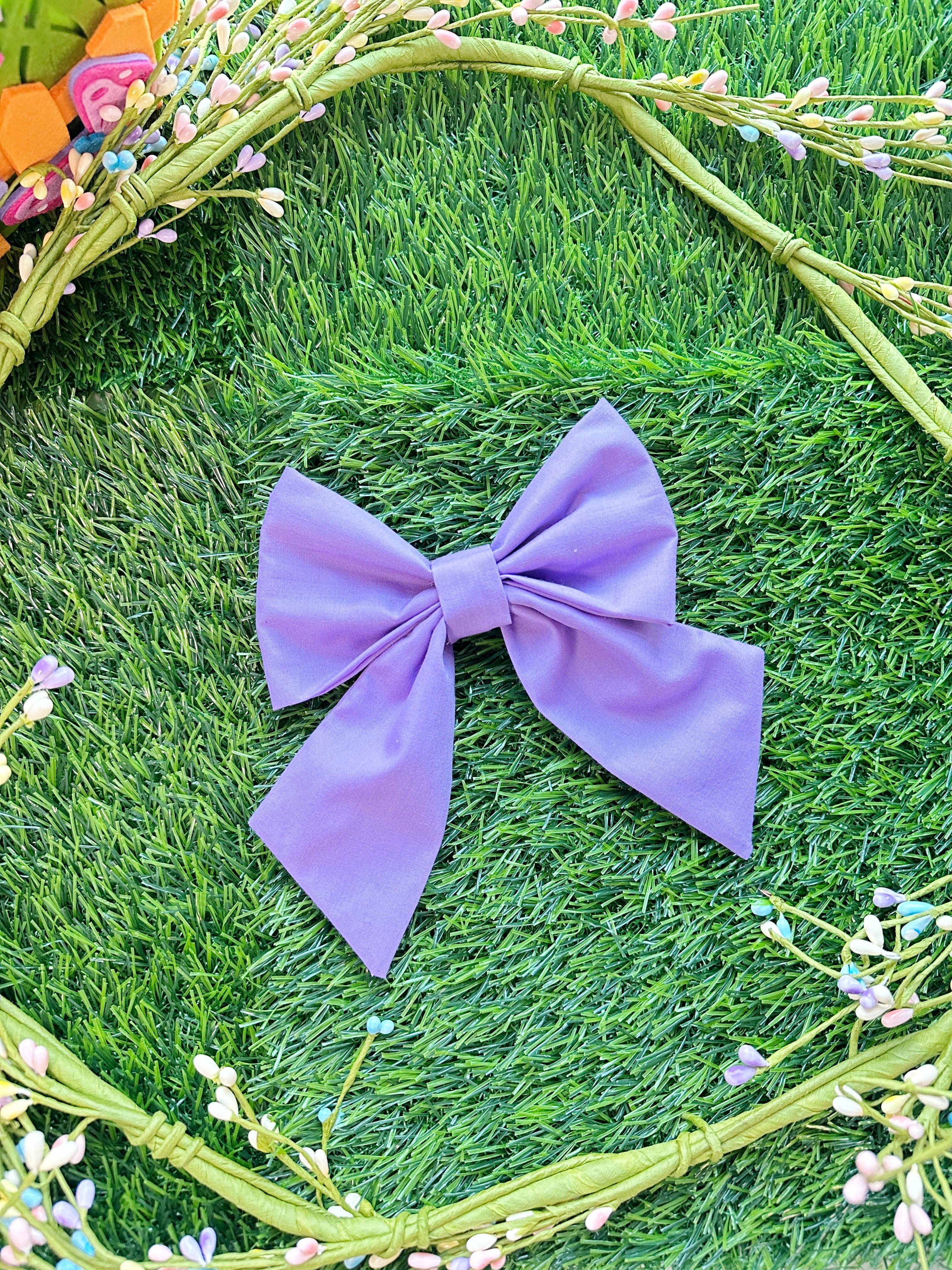 Lilac dog sailor bow tie