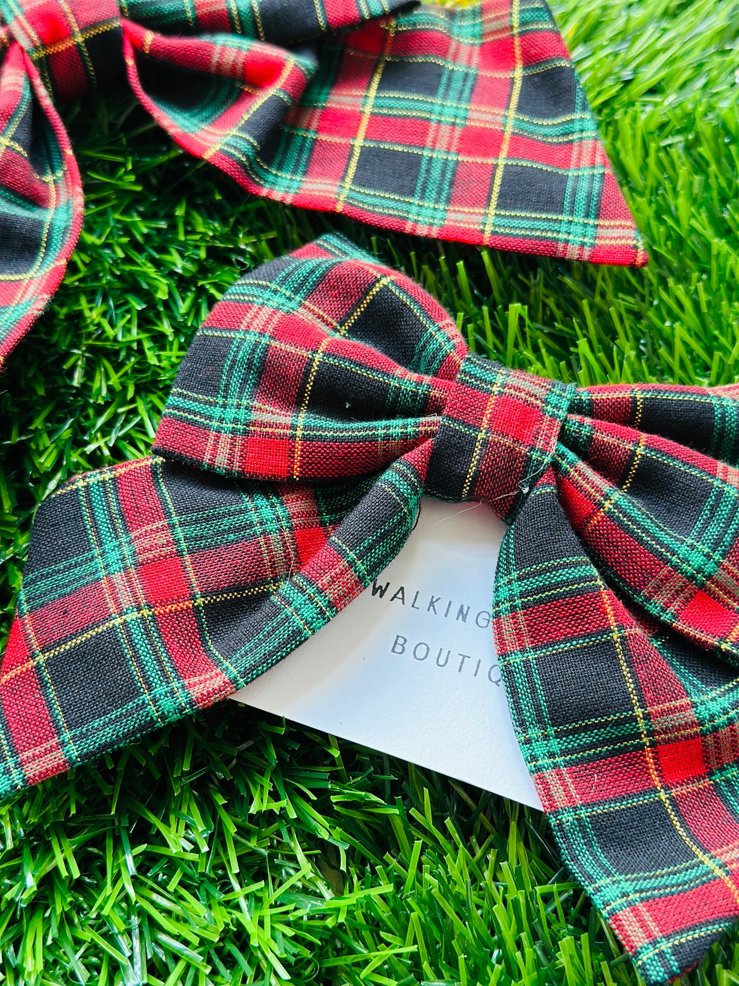 Tartan Plaid Sailor Bow for large or small dogs , match with your dog bow