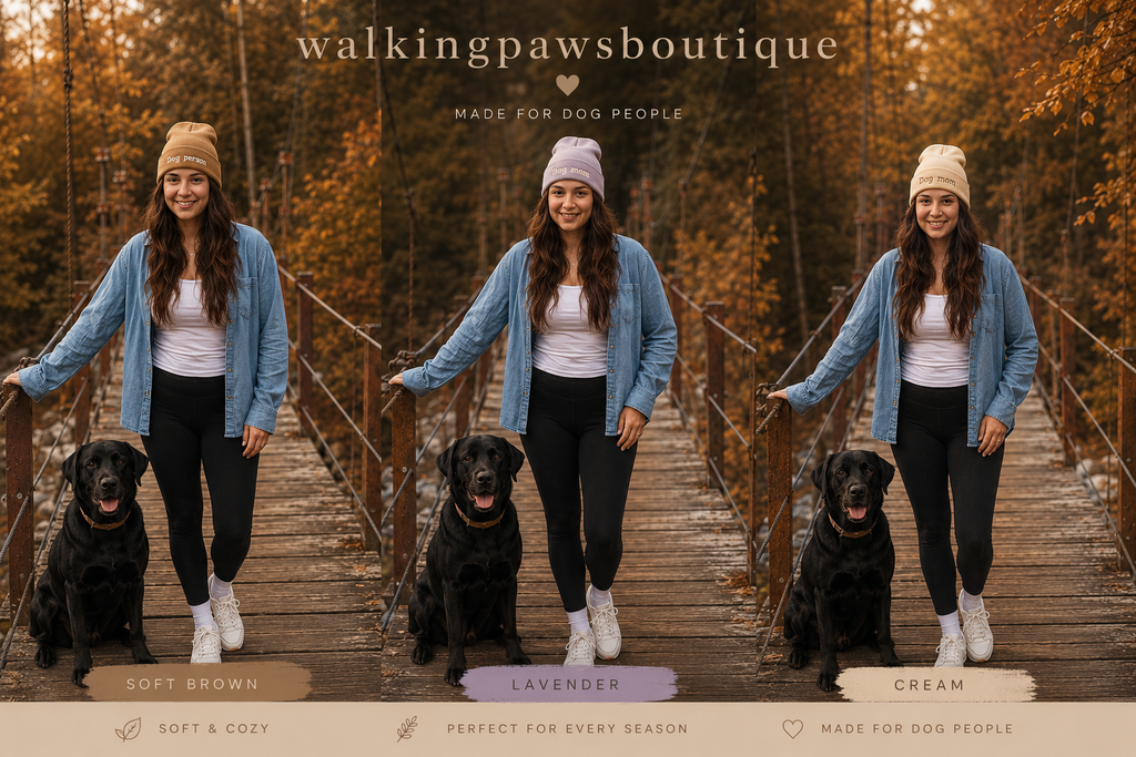 Dog Mom Beanie | Dog Person Beanie | Embroidered Dog Lover Hat | Cozy Cuffed Winter Beanie | Dog Mom Gift | Dog Lover Gift