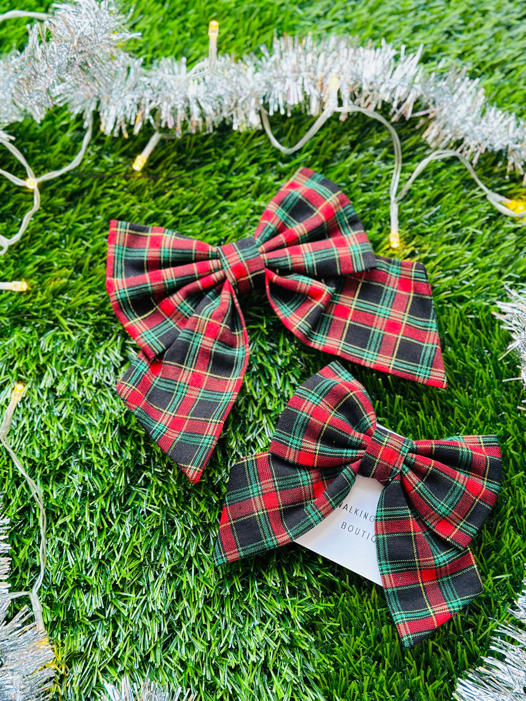 Tartan Plaid Sailor Bow for large or small dogs , match with your dog bow