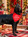 Santa’s Nice List Christmas Dog Bandana – Red Snap-On Holiday Bandana