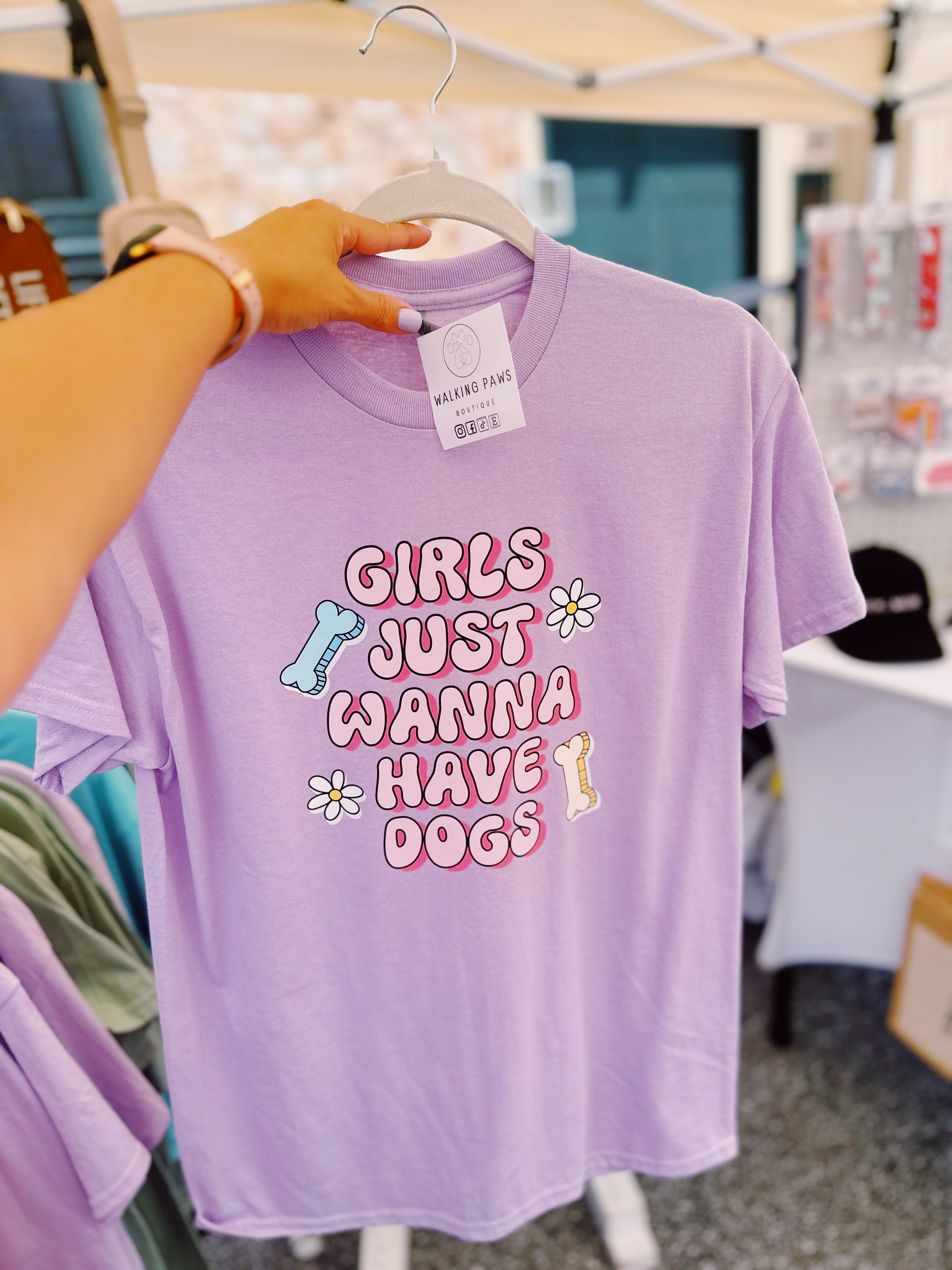 girls just want to have dogs tshirt