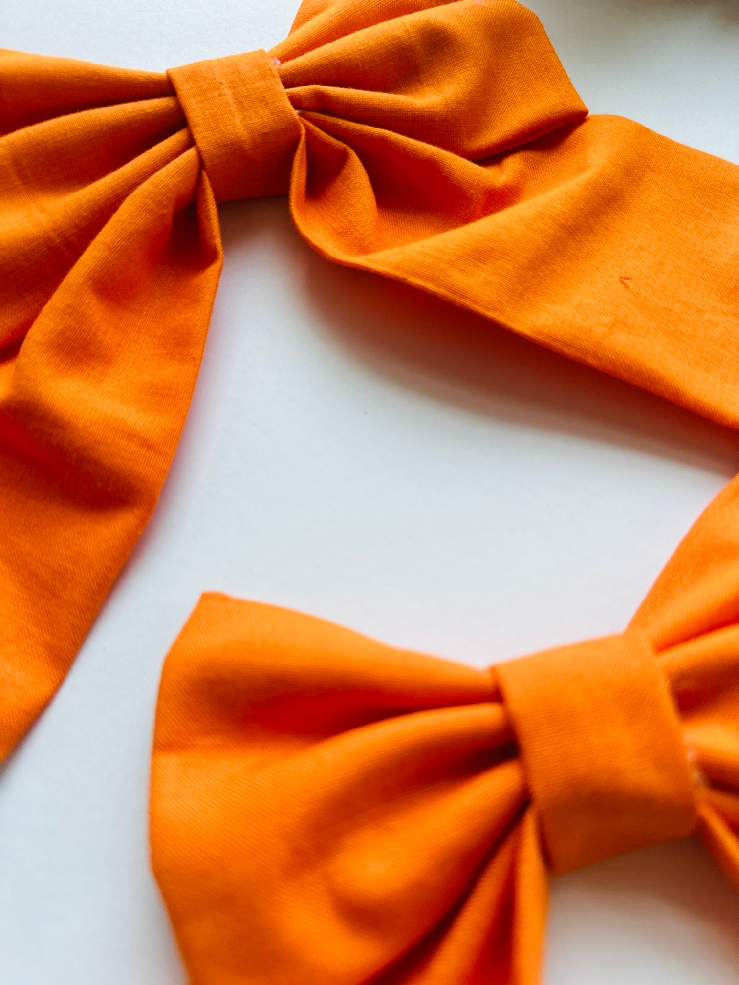 Peach sailor bow for dogs, orange bow for ladies, match with your dog accessories