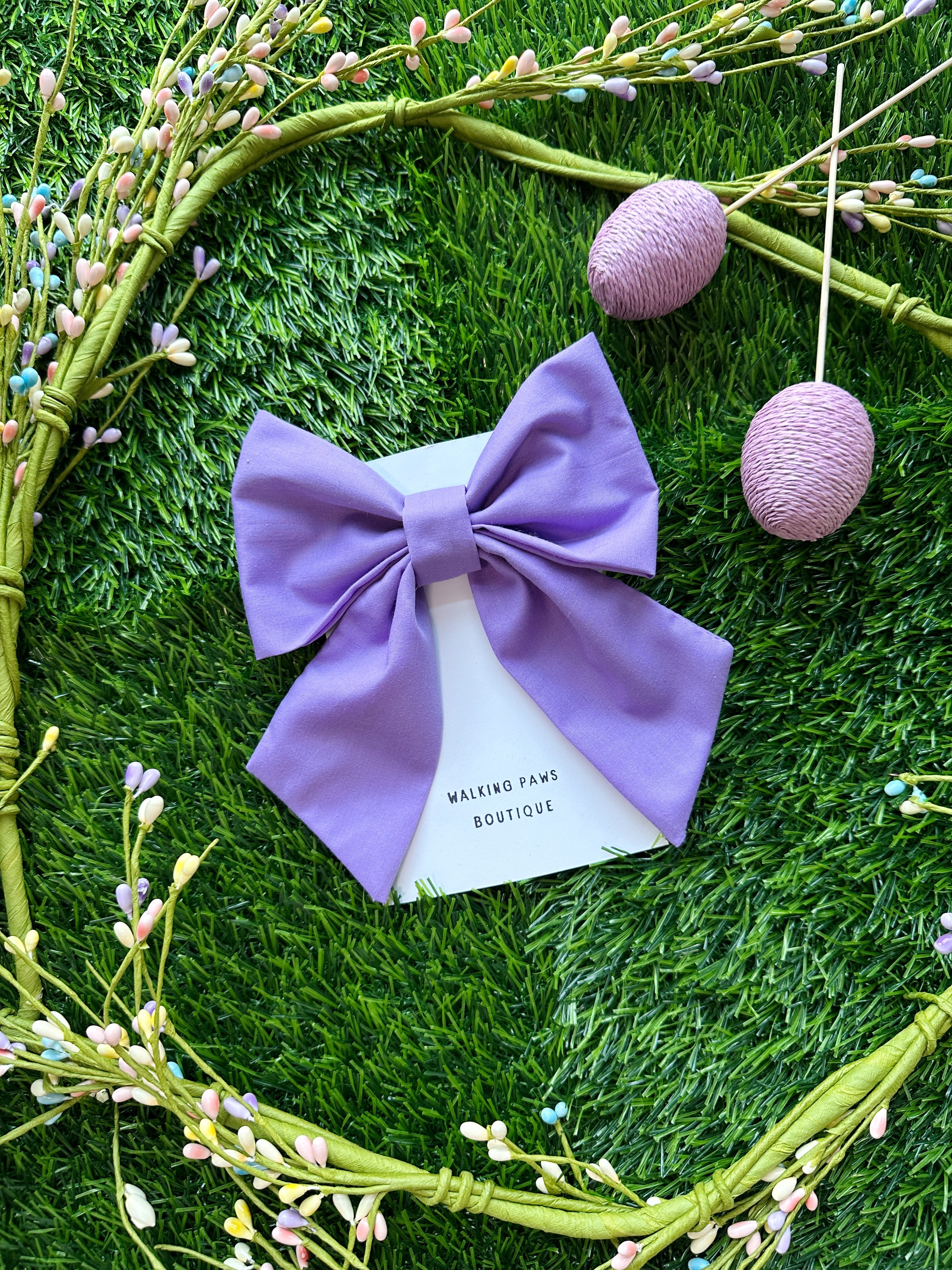 Lilac dog sailor bow tie