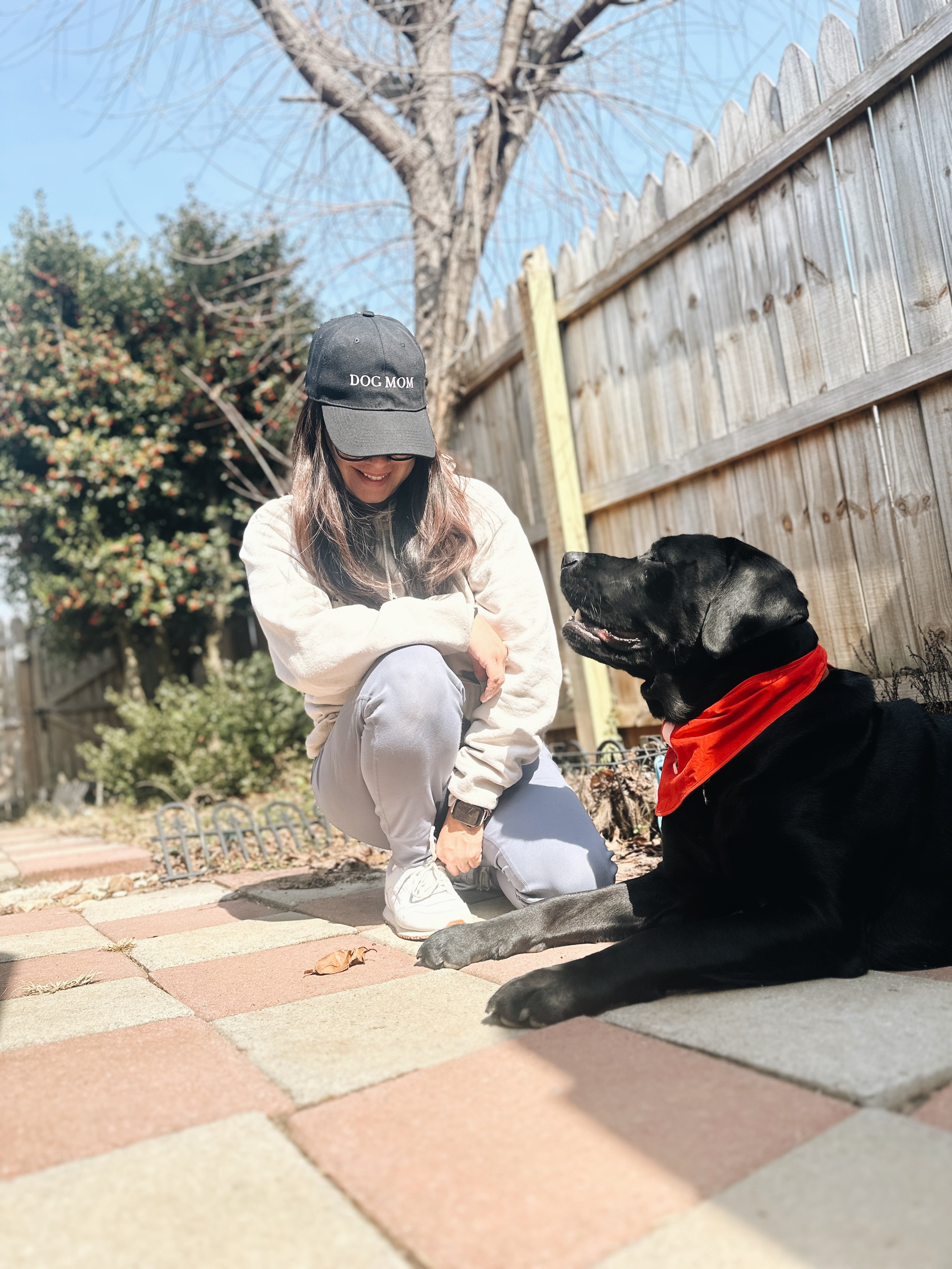 Lavender Dog mom baseball hat