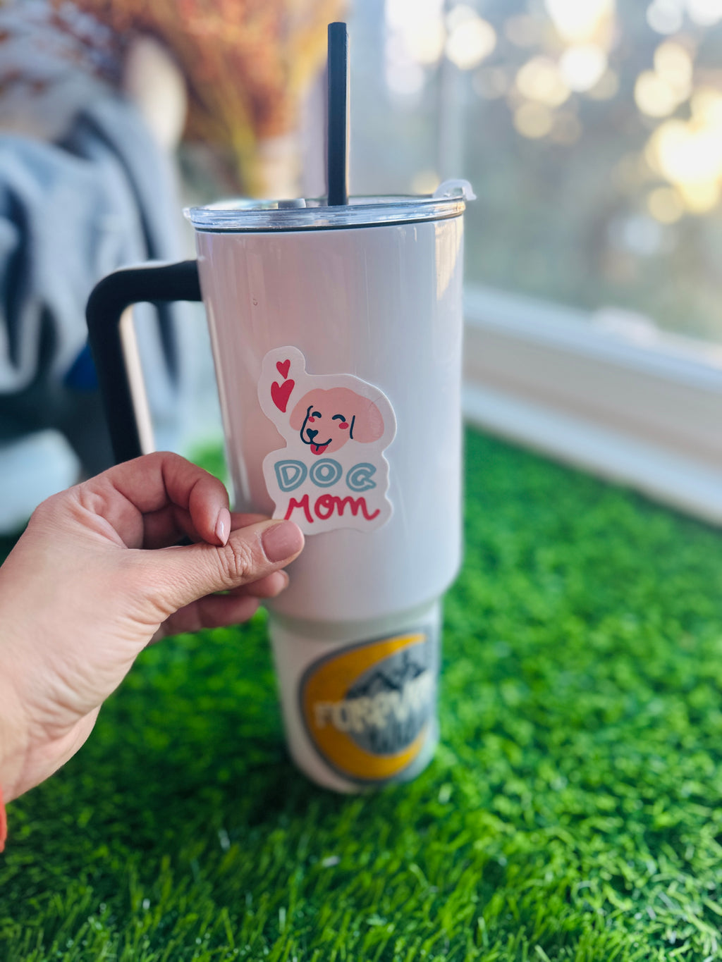 dog mom waterproof vinyl sticker