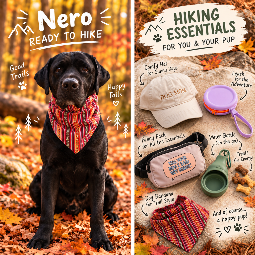 Argentine Wool Blend Dog Bandana | Red & Brown Woven Fall Style