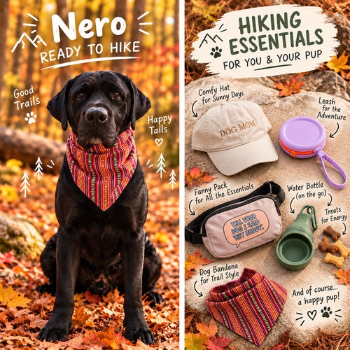 Argentine Wool Blend Dog Bandana | Red & Brown Woven Fall Style