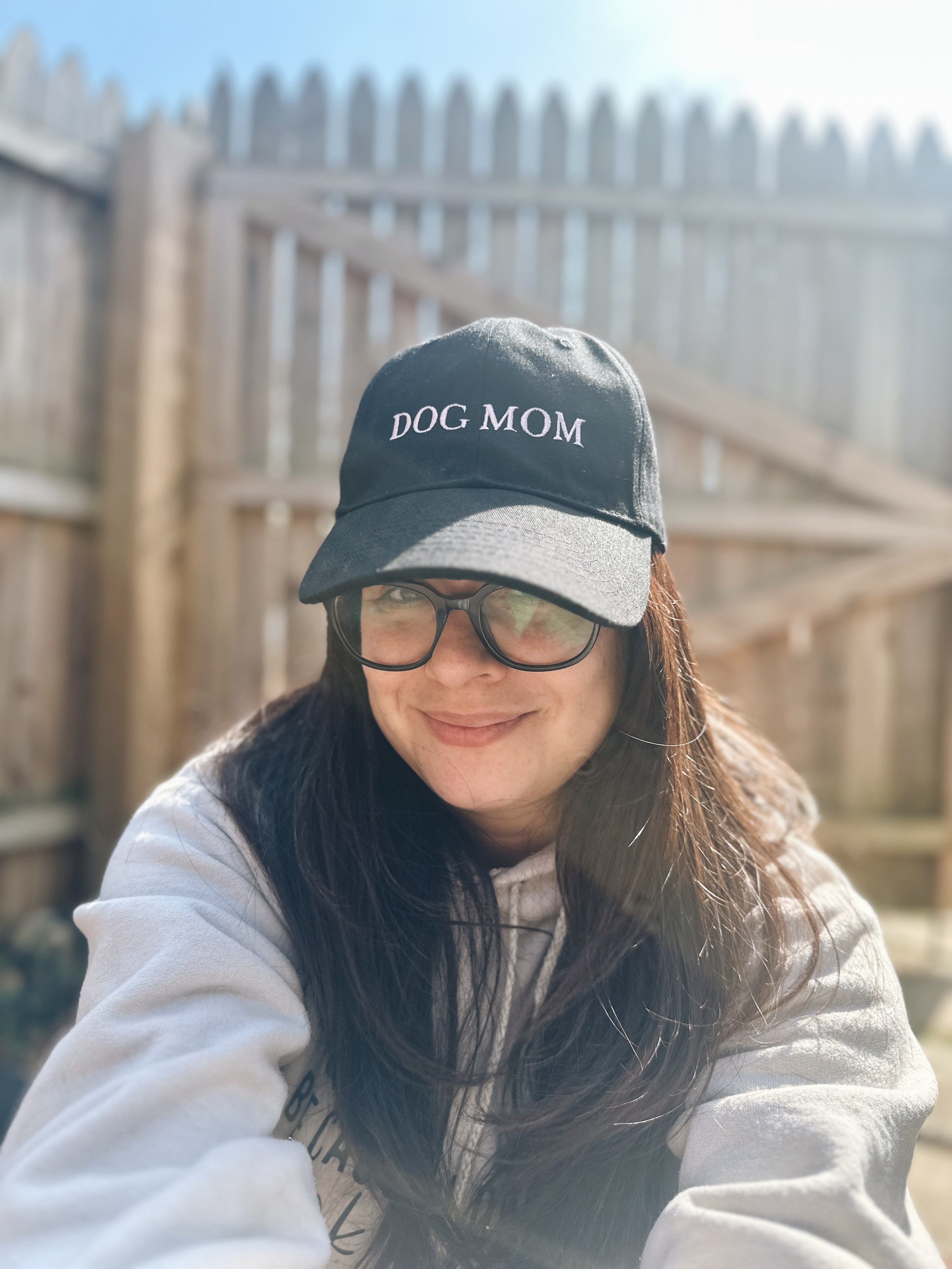 Lavender Dog mom baseball hat