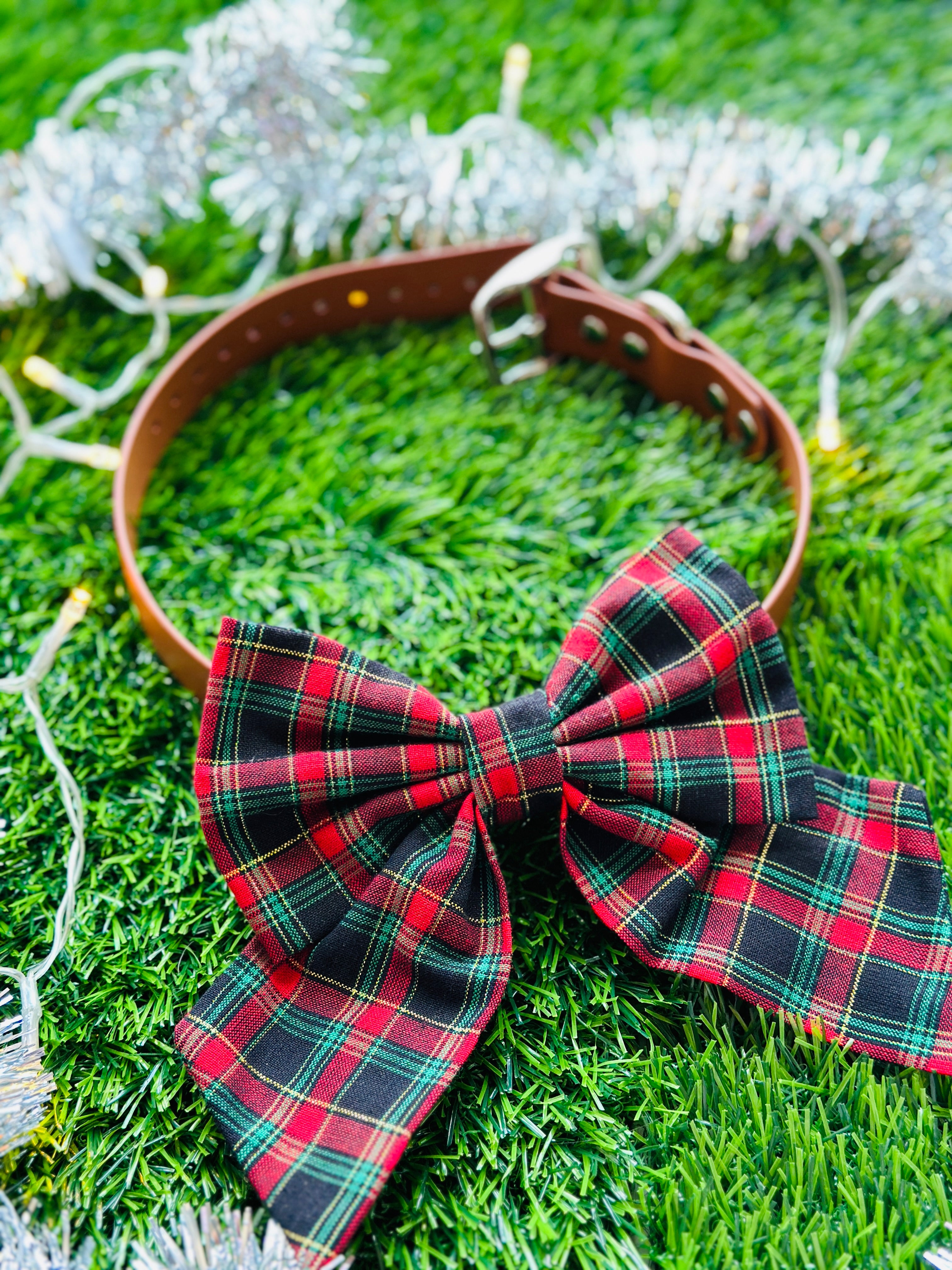 Tartan Plaid Sailor Bow for large or small dogs , match with your dog bow