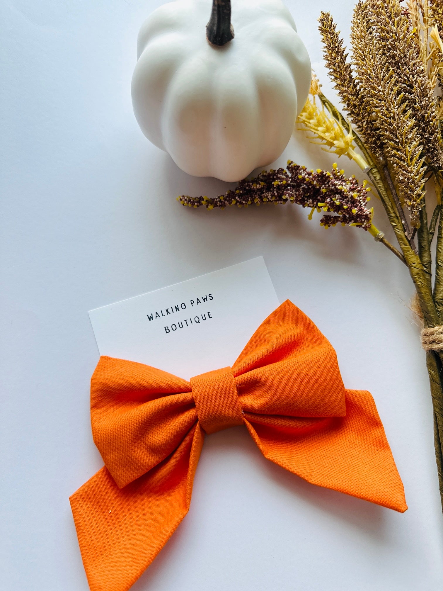 Peach sailor bow for dogs, orange bow for ladies, match with your dog accessories