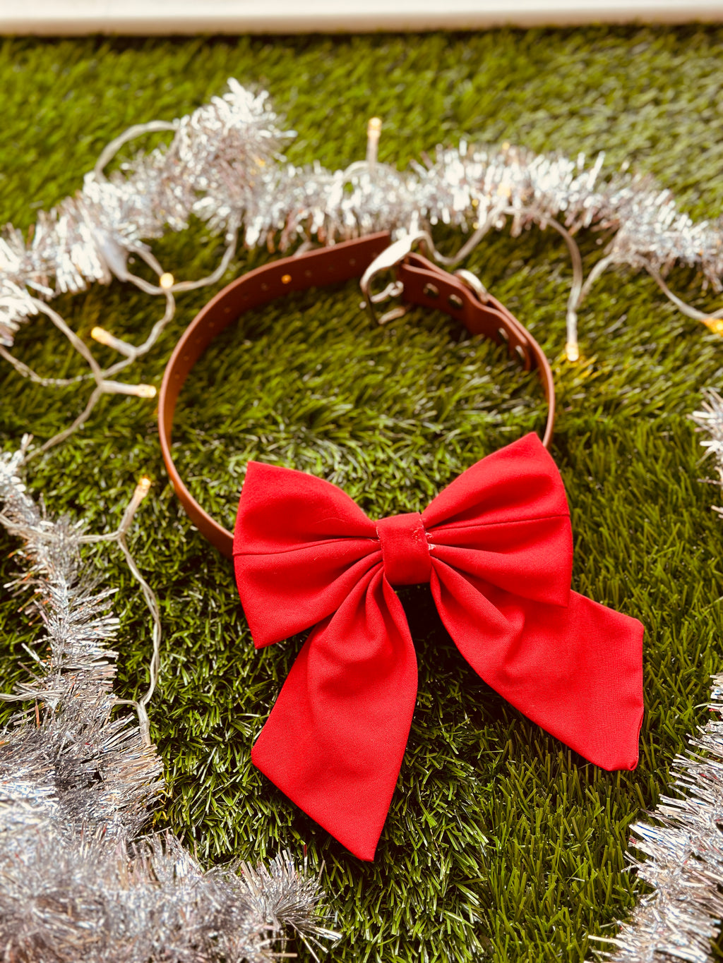 red sailor bow for large or small dogs, match with your dog bow