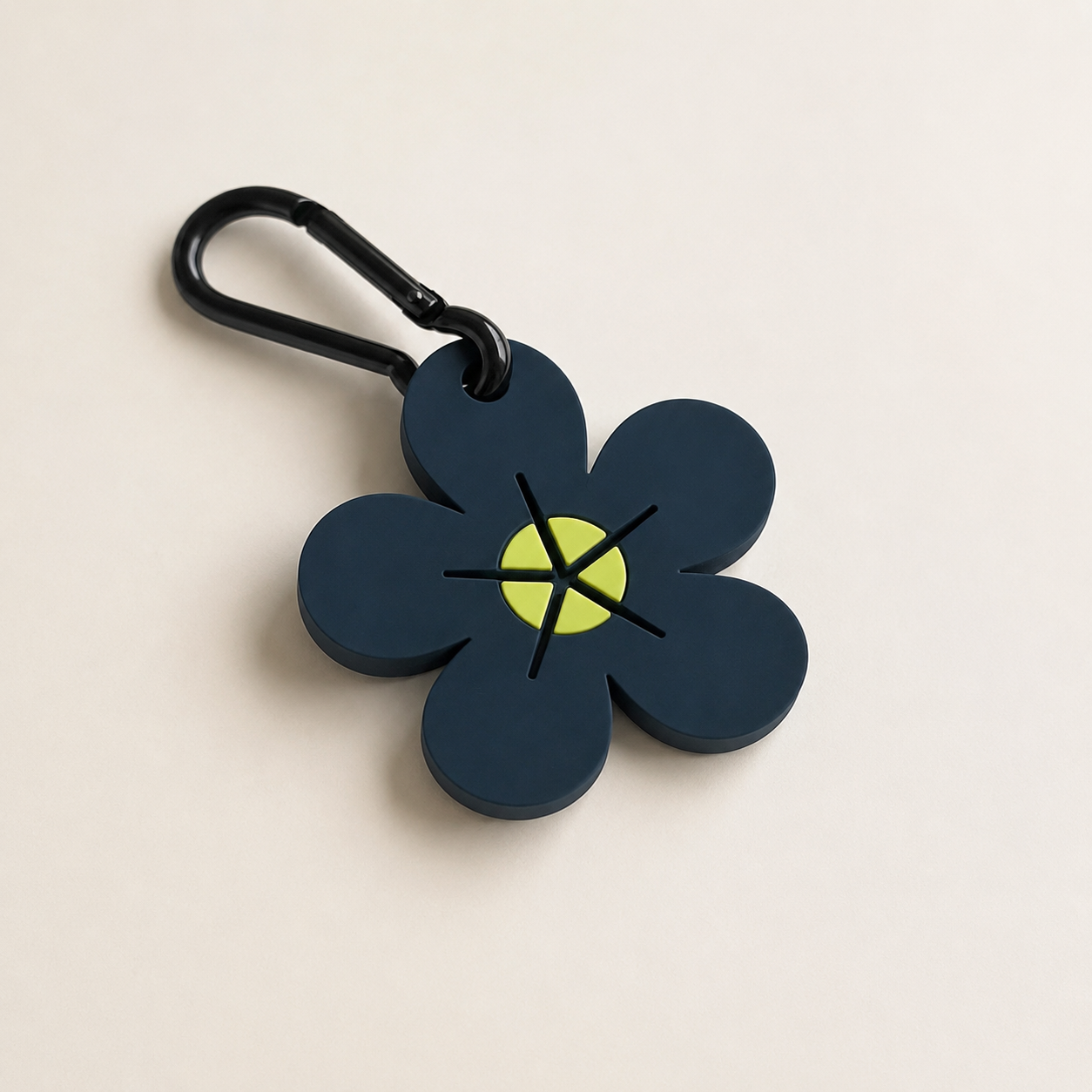 Flower Poop Bag Holder with Carabiner – Stylish Dog Walking Waste Bag Dispenser