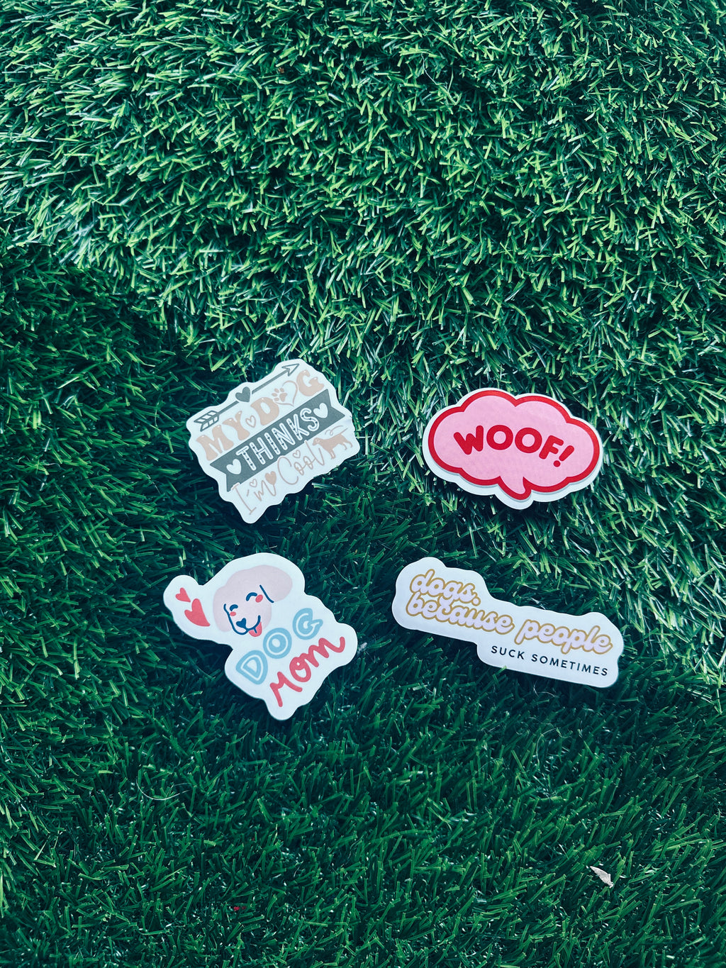 dogs because people suck sometimes waterproof sticker