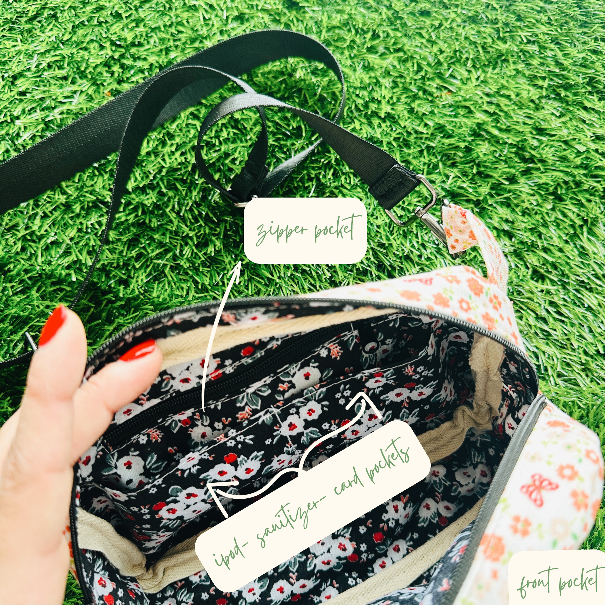 Bloom flower belly bag, bum bag botanical chic , belt bag floral