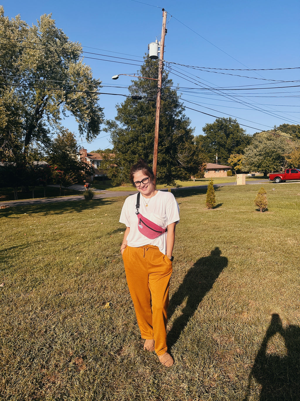 soft cherry pink corduroy fanny pack, sling bag crossbody, boho chic trending bag