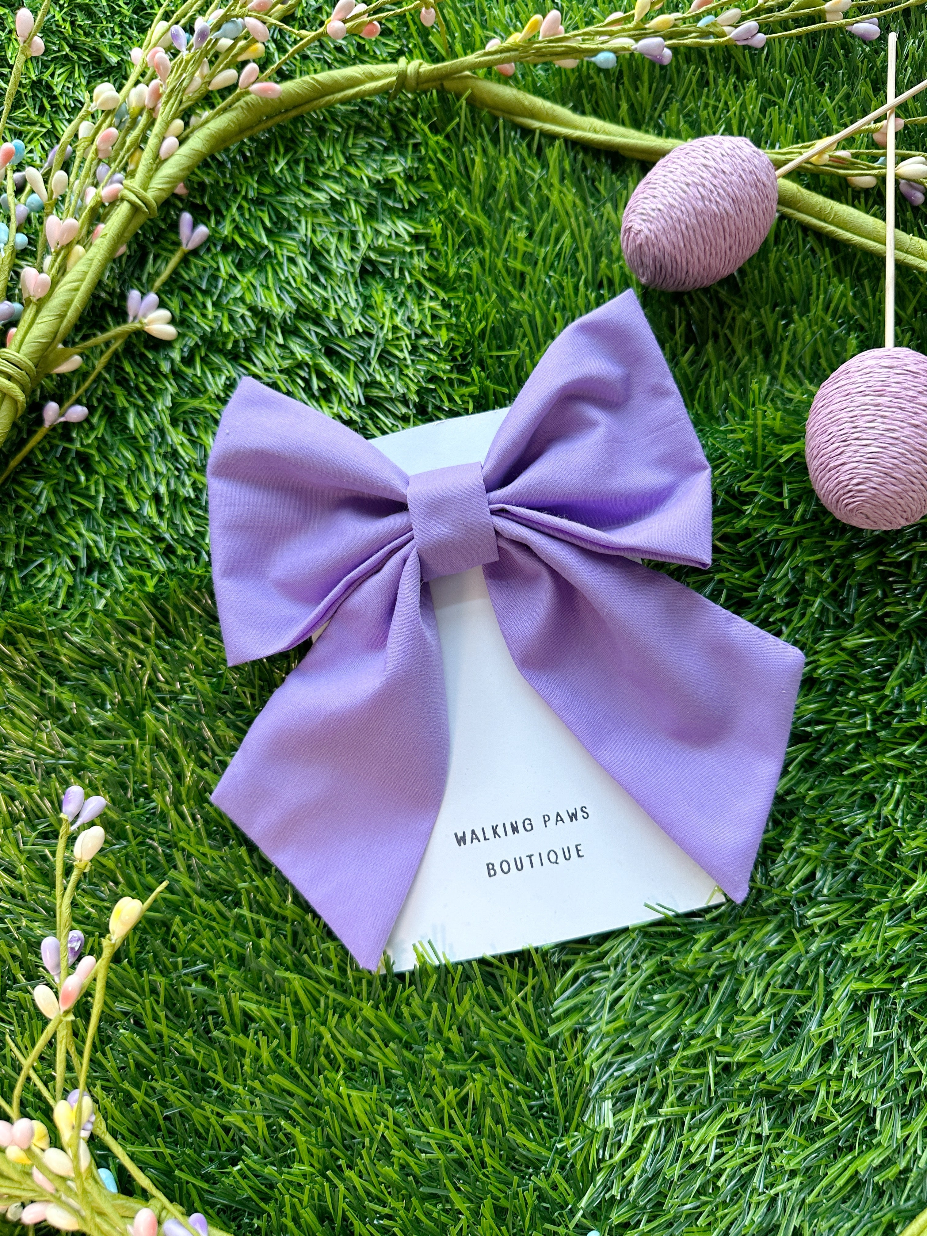 Lilac dog sailor bow tie