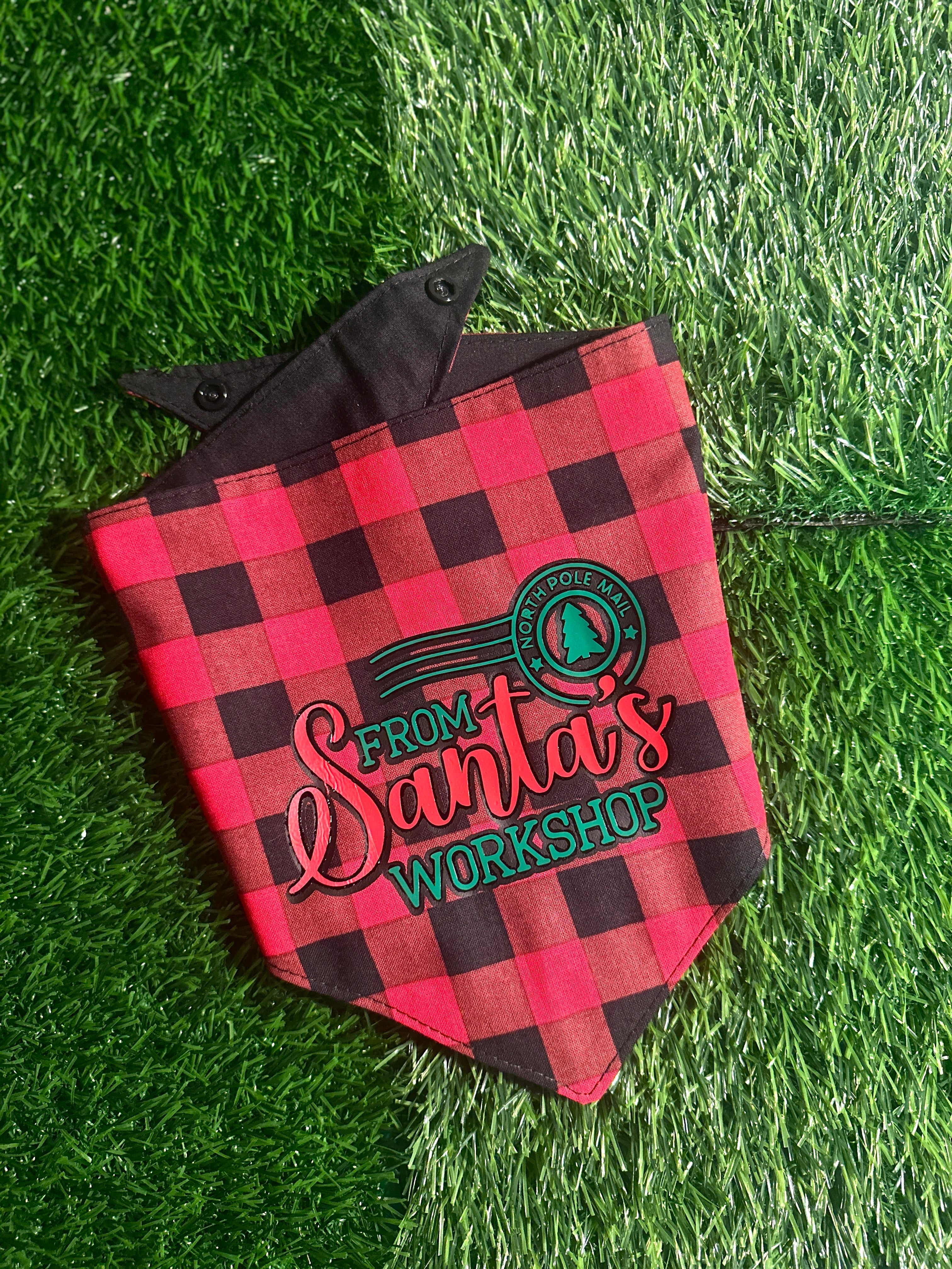 From Santa’s workshop dog bandana