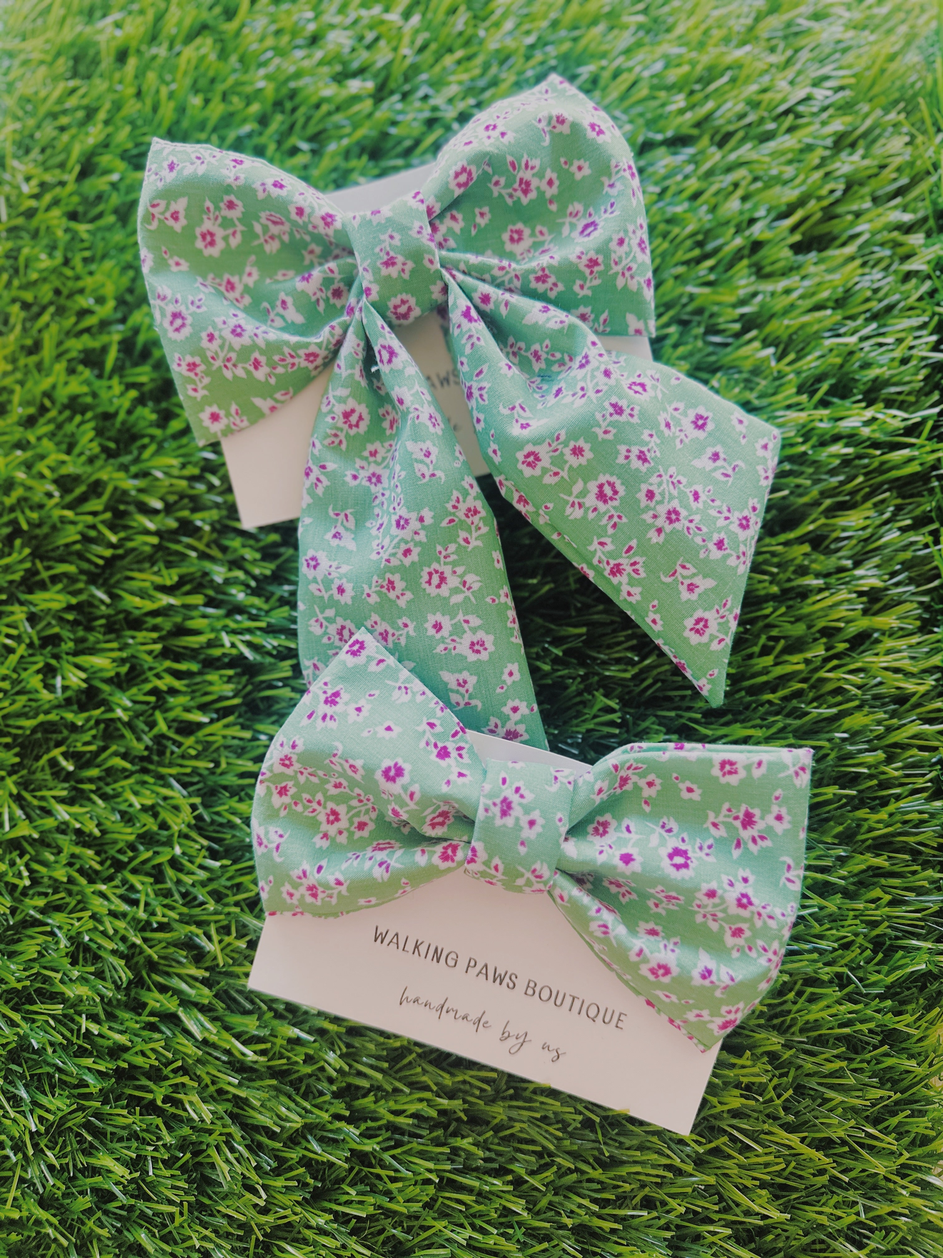 floral meadow spring bow for dogs