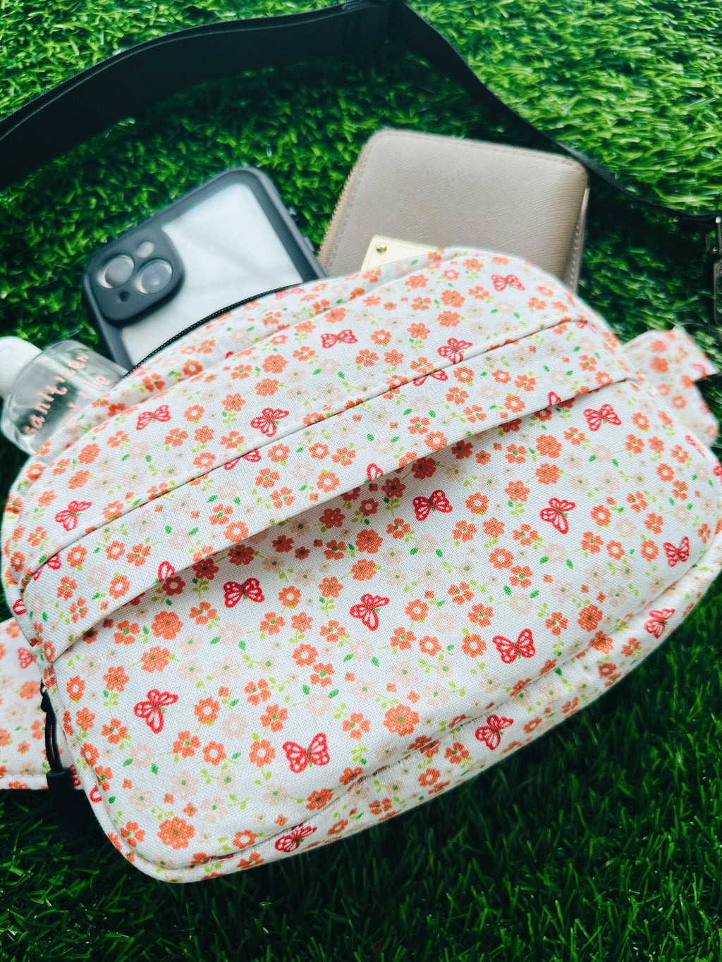 Bloom flower belly bag, bum bag botanical chic , belt bag floral