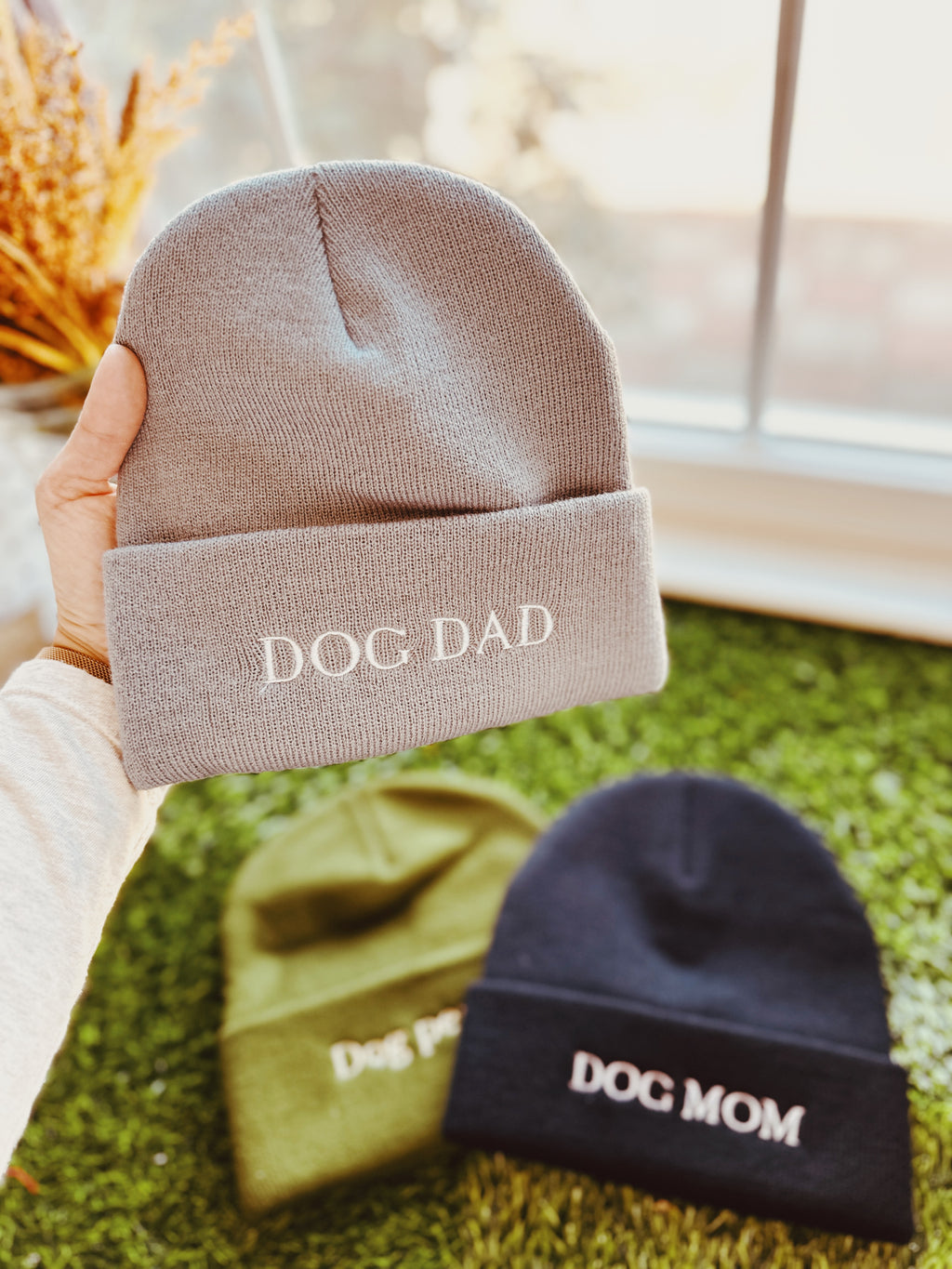 Dog Mom Beanie | Dog Person Beanie | Embroidered Dog Lover Hat | Cozy Cuffed Winter Beanie | Dog Mom Gift | Dog Lover Gift