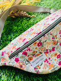 Soft floral fabric fanny pack