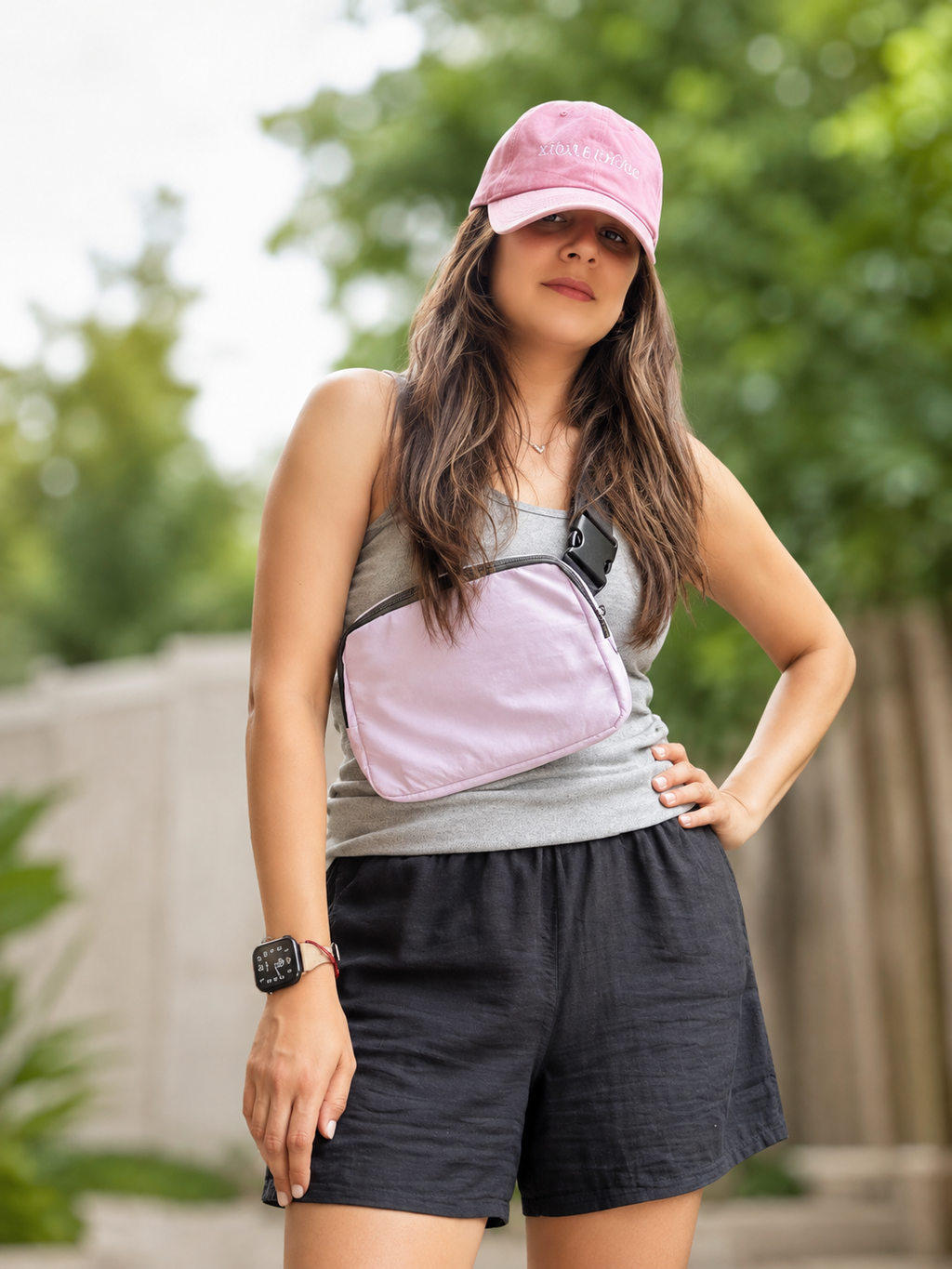 dog walking fanny pack with built in poop dispenser, dog walking belt bag