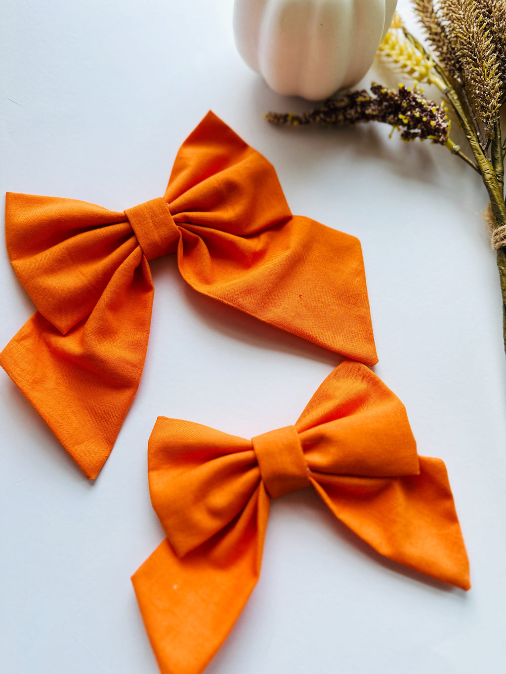Peach sailor bow for dogs, orange bow for ladies, match with your dog accessories