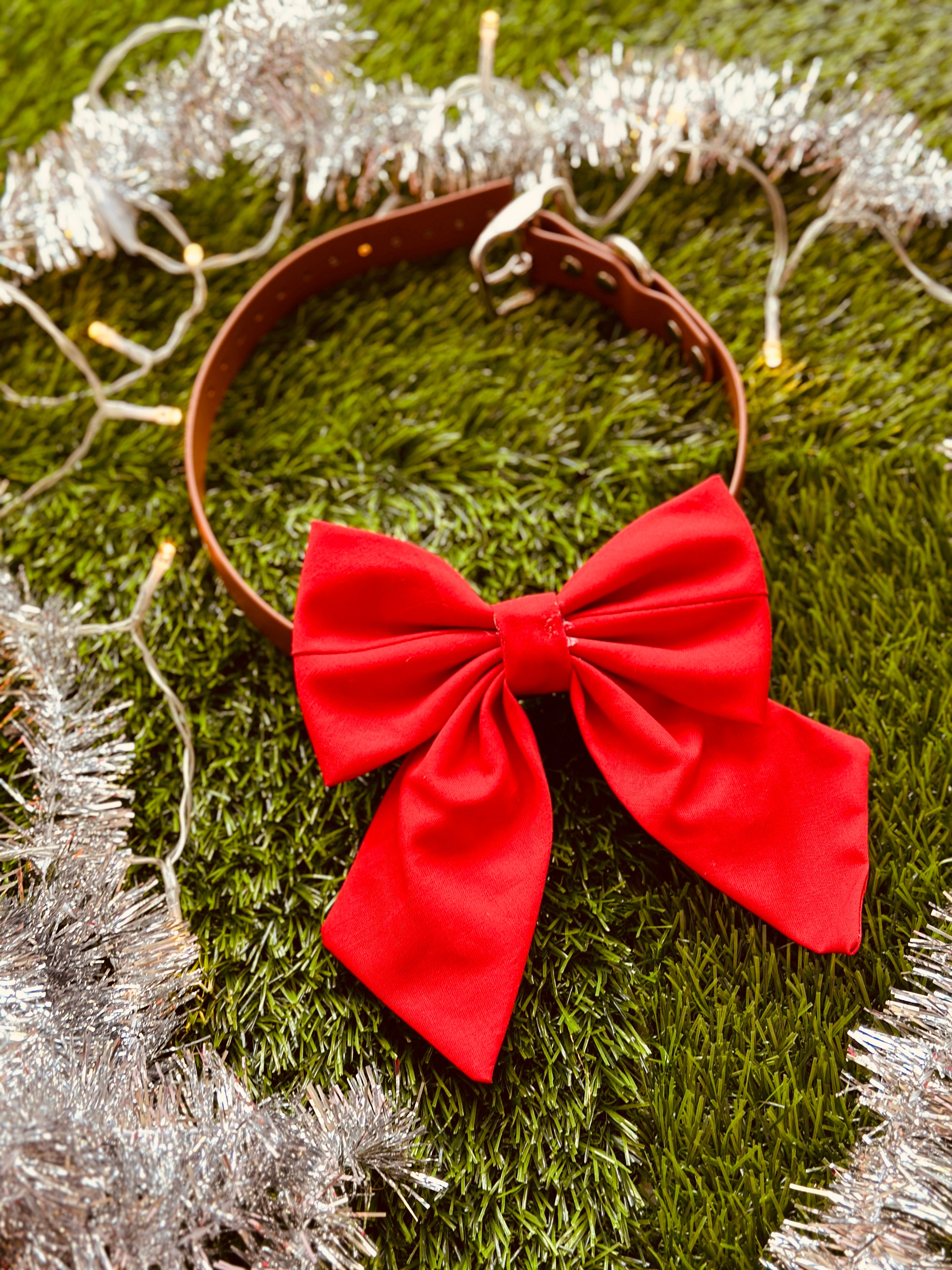 red sailor bow for large or small dogs, match with your dog bow