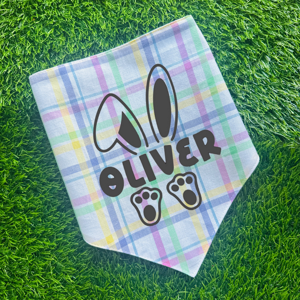 Your dog name is easter/ spring bandana, custom bandana