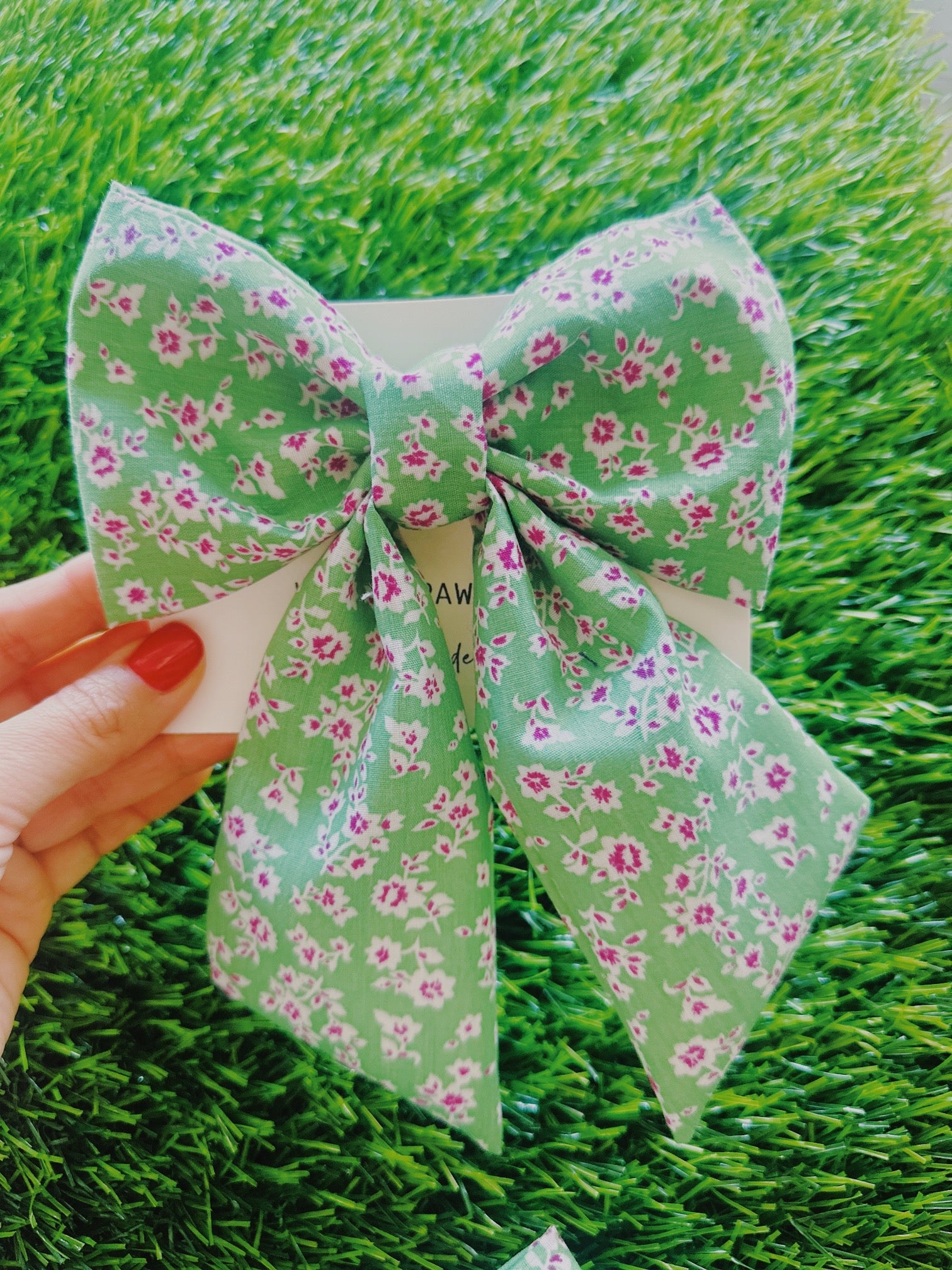 floral meadow spring bow for dogs