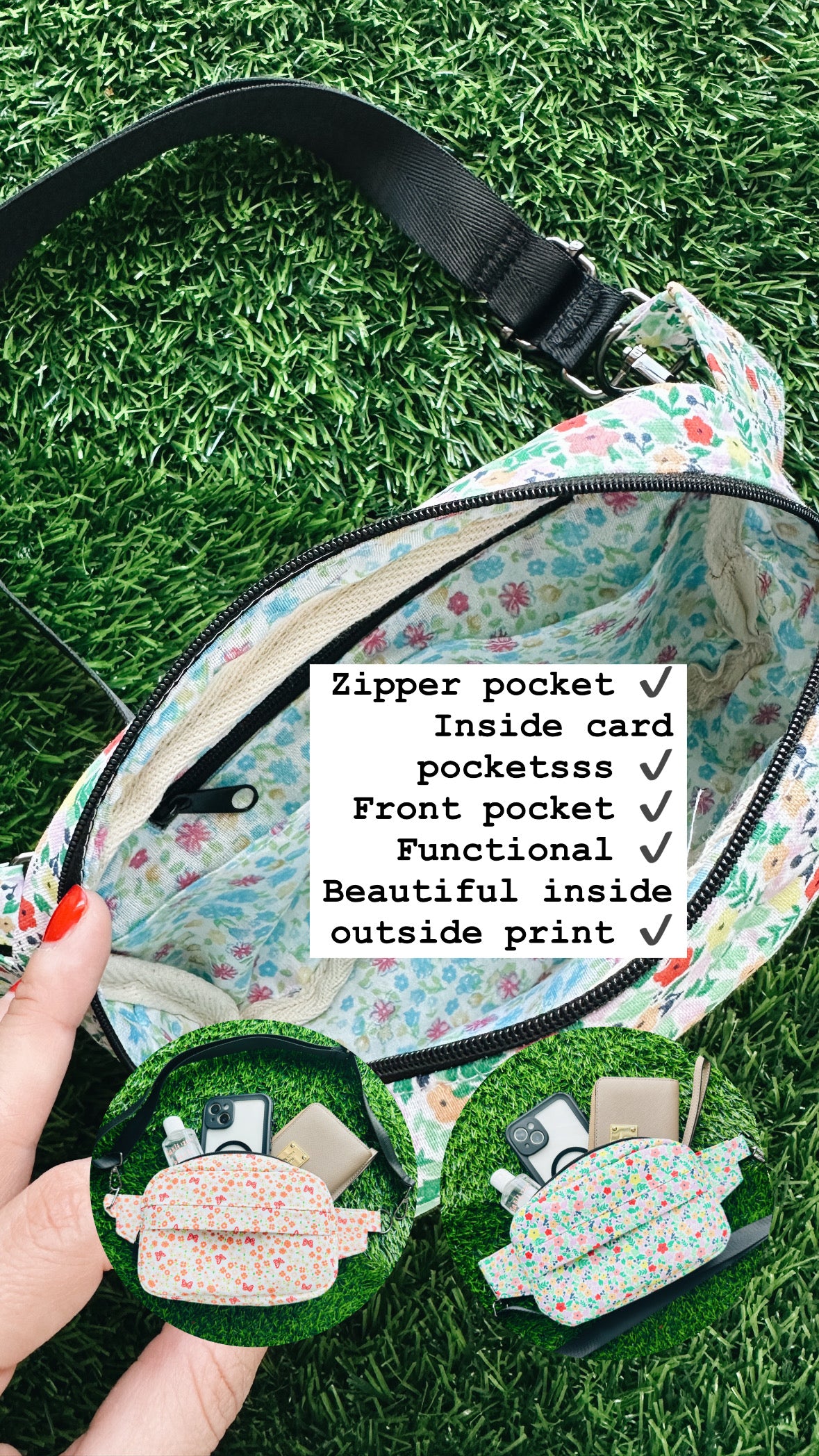 Bloom flower belly bag, bum bag botanical chic , belt bag floral