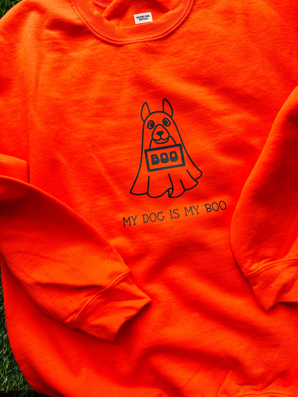 Dog lover Halloween sweatshirt , my dog is my boo crew sweatshirt