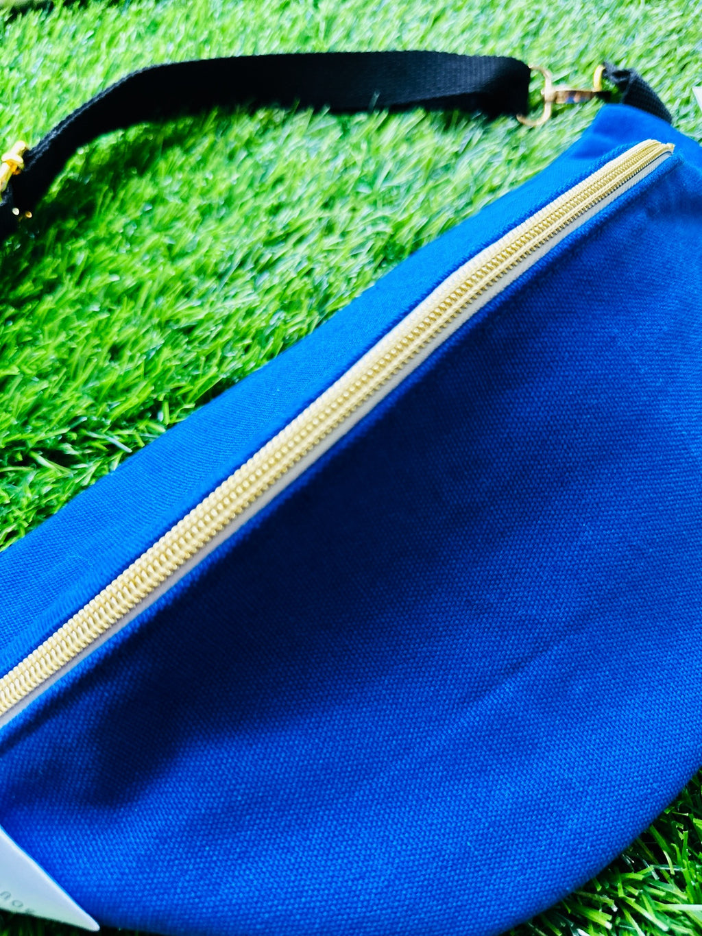 Royal blue over sized fanny pack, trending style purse crossbody