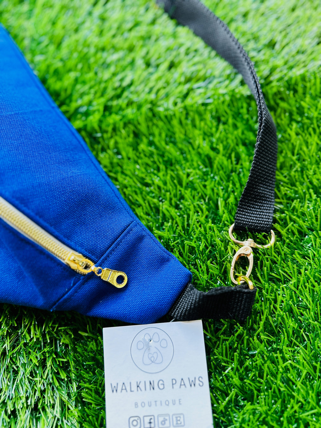 Royal blue over sized fanny pack, trending style purse crossbody