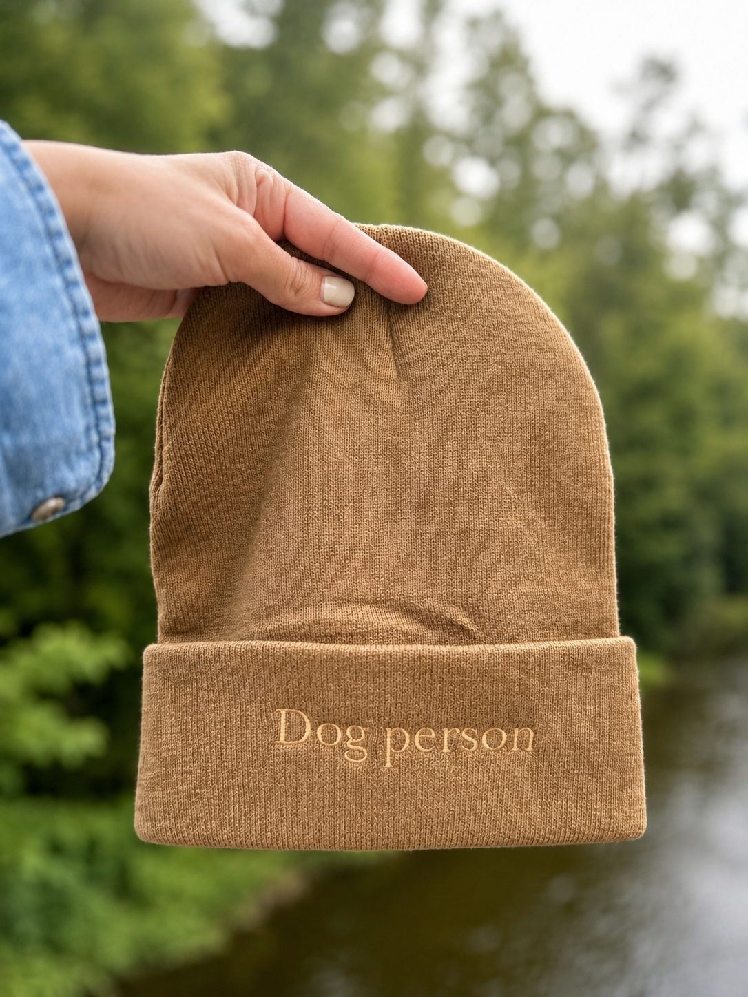 Dog Mom Beanie | Dog Person Beanie | Embroidered Dog Lover Hat | Cozy Cuffed Winter Beanie | Dog Mom Gift | Dog Lover Gift