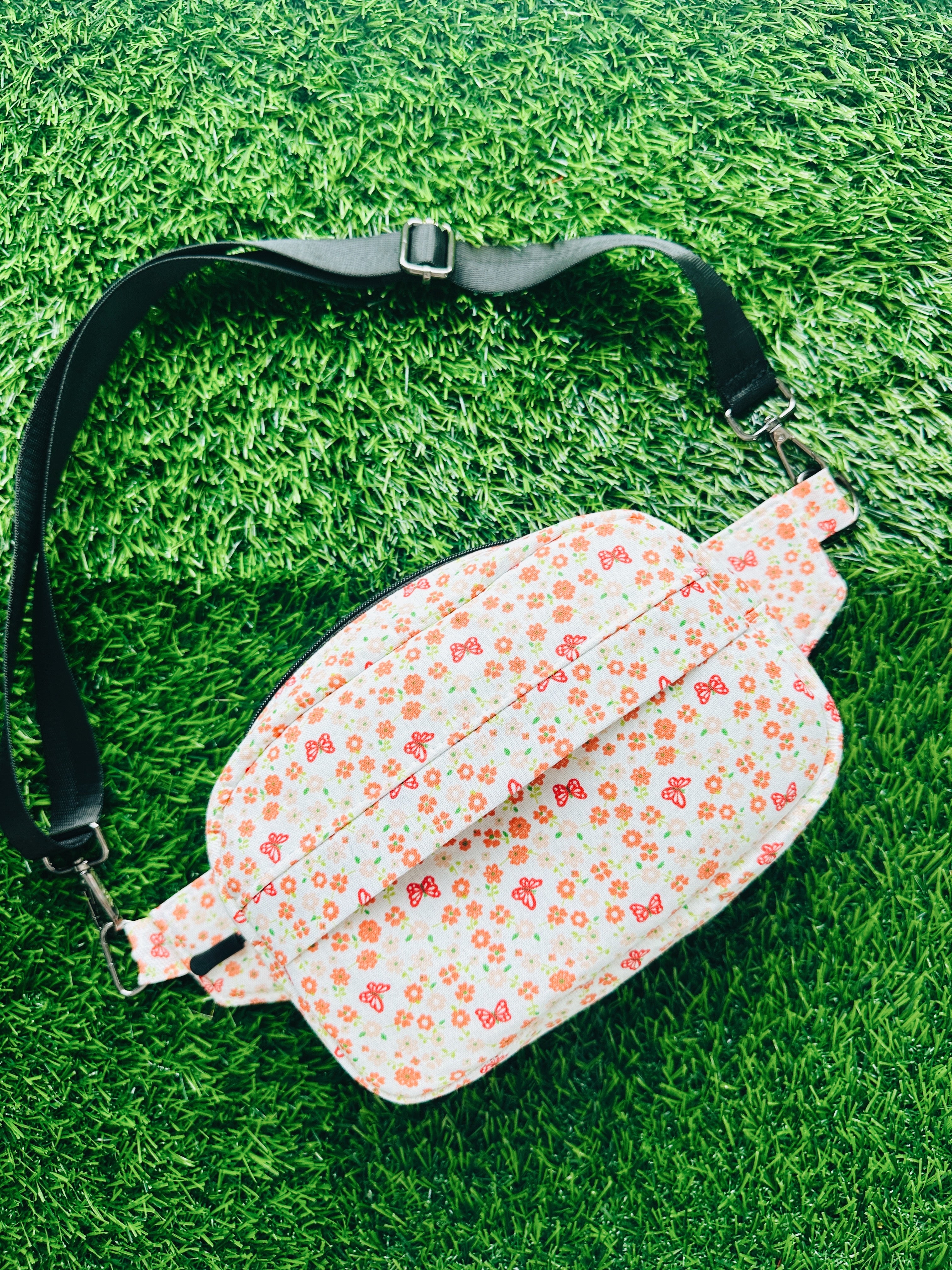 Bloom flower belly bag, bum bag botanical chic , belt bag floral