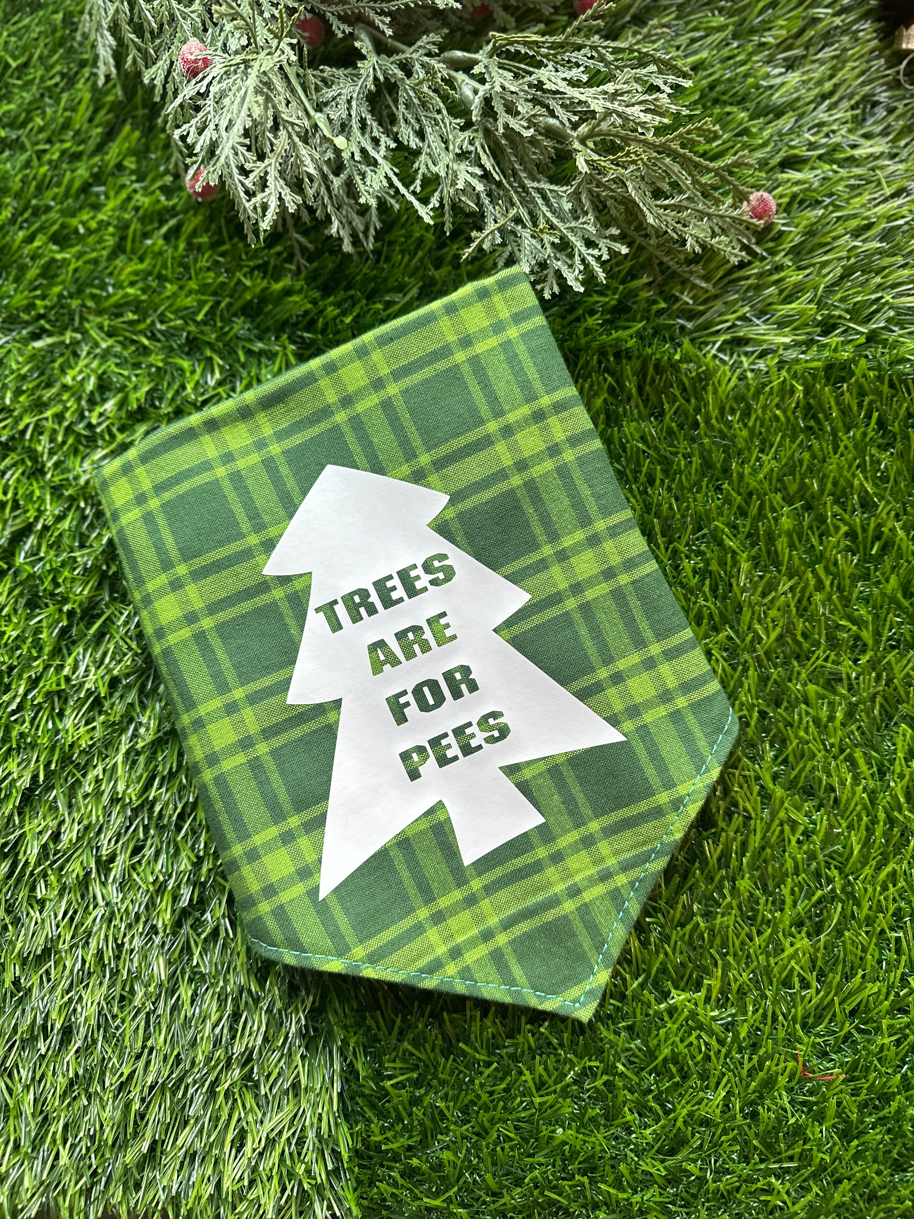 Trees are for pees dog bandana, funny bandana for dogs small or large, tie on snap on