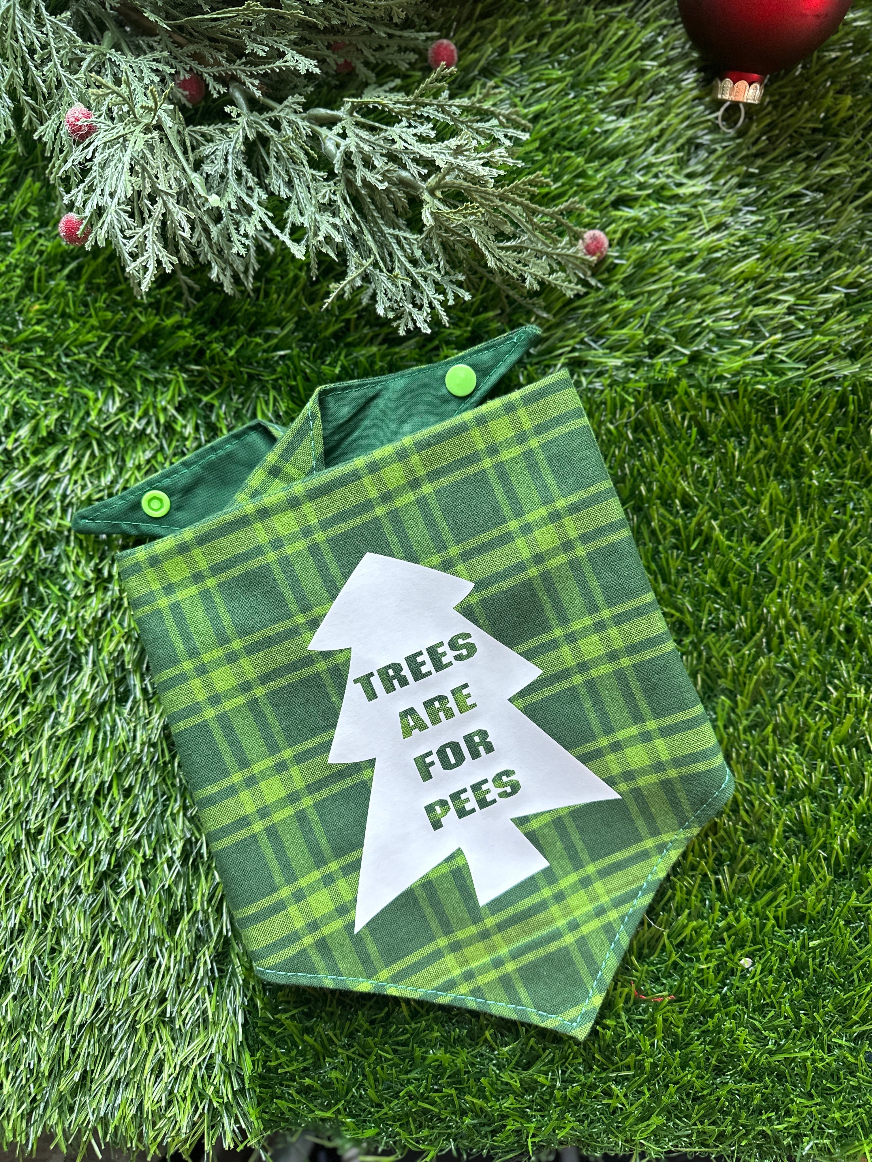 Trees are for pees dog bandana, funny bandana for dogs small or large, tie on snap on