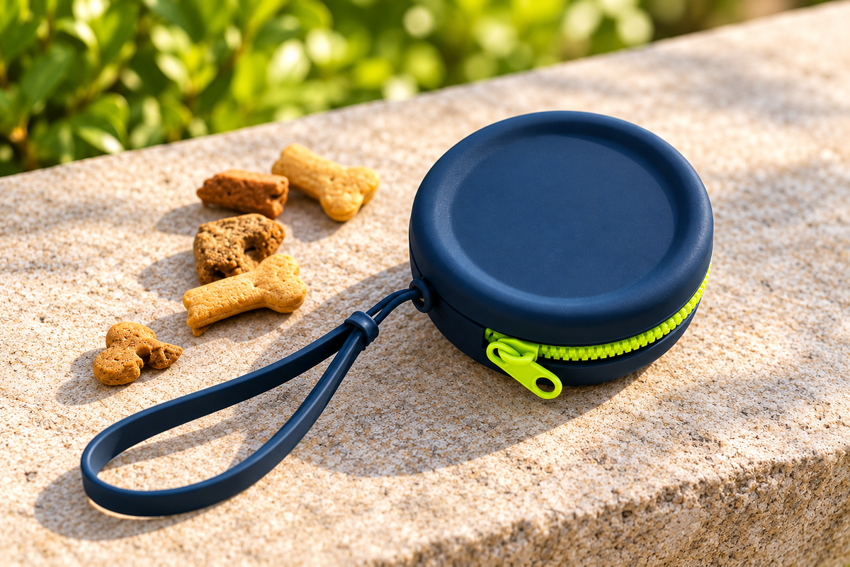 Silicone Dog Treat Pouch – Waterproof Training & Walking Treat Bag