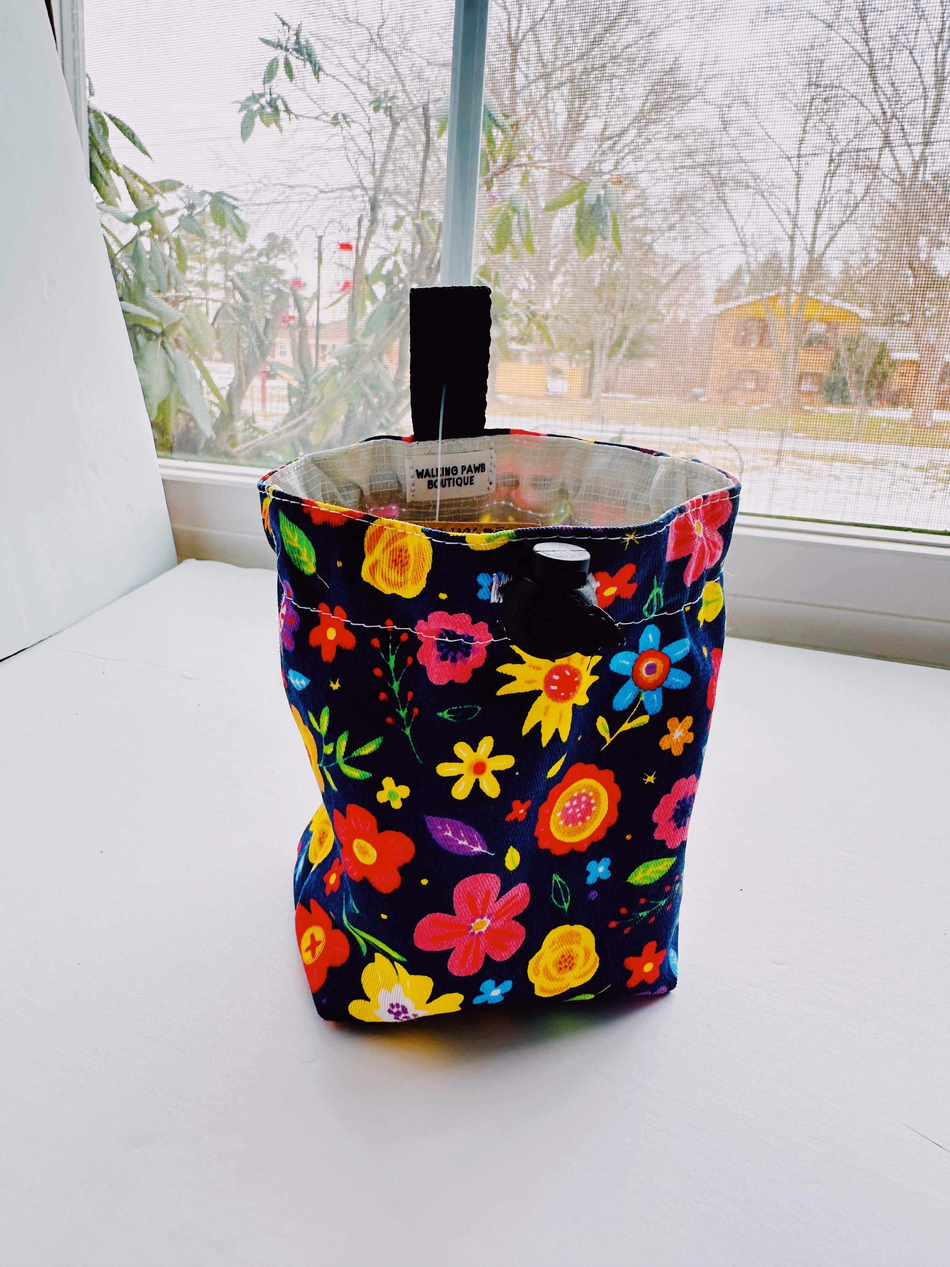 Botanical colorful flower pouch 