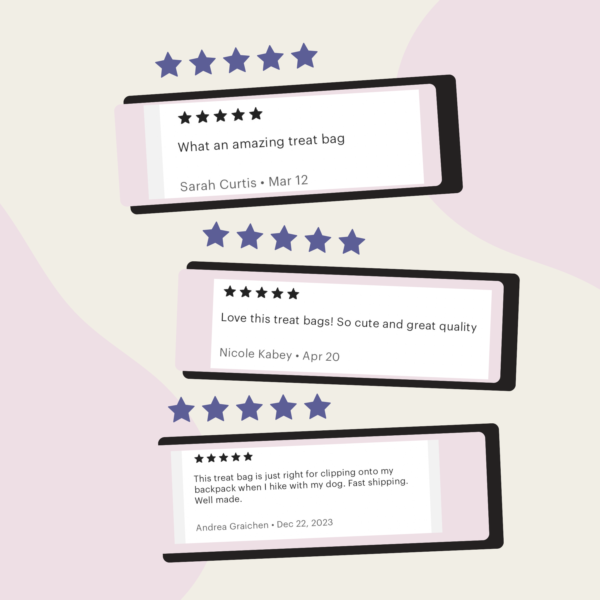 dog treat bag training pouch for walks and trips, dogs with glasses boho canvas waist pouch, strong with waterproof lining, lightweight bag