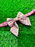 Pink Bees sailor bow for dogs and human, match with your dog outfit