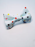 birthday pet bow tie adjustable , confetti attachable slide on bowtie for cats and dogs