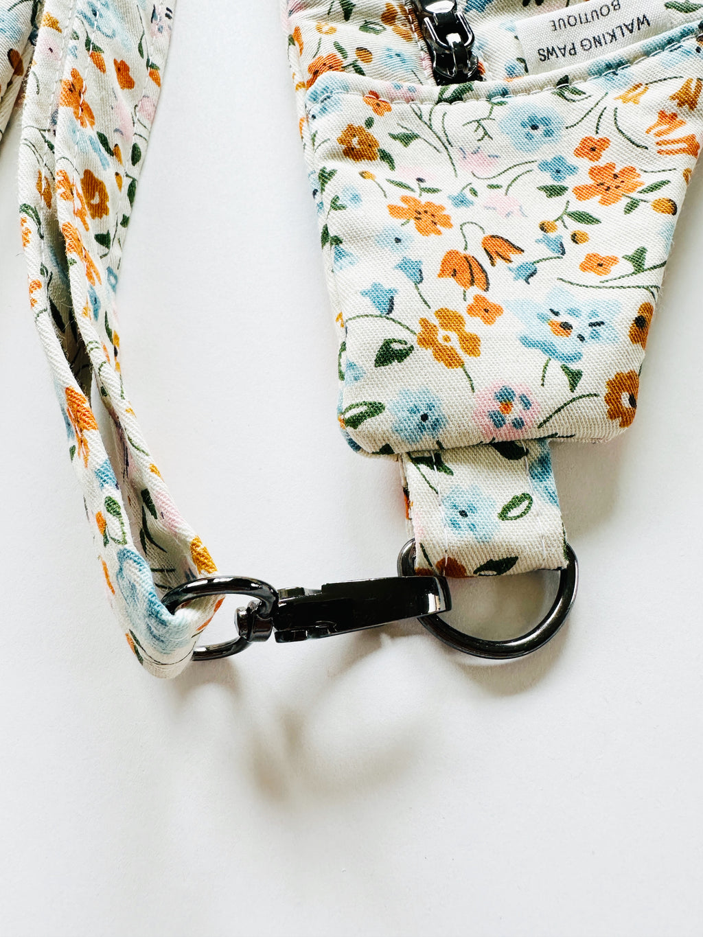 dog walking fanny pack with poo bag dispenser, floral bum bag for puppy training, kangaroo purse crossbody, hip boho bag, utility pack, gift