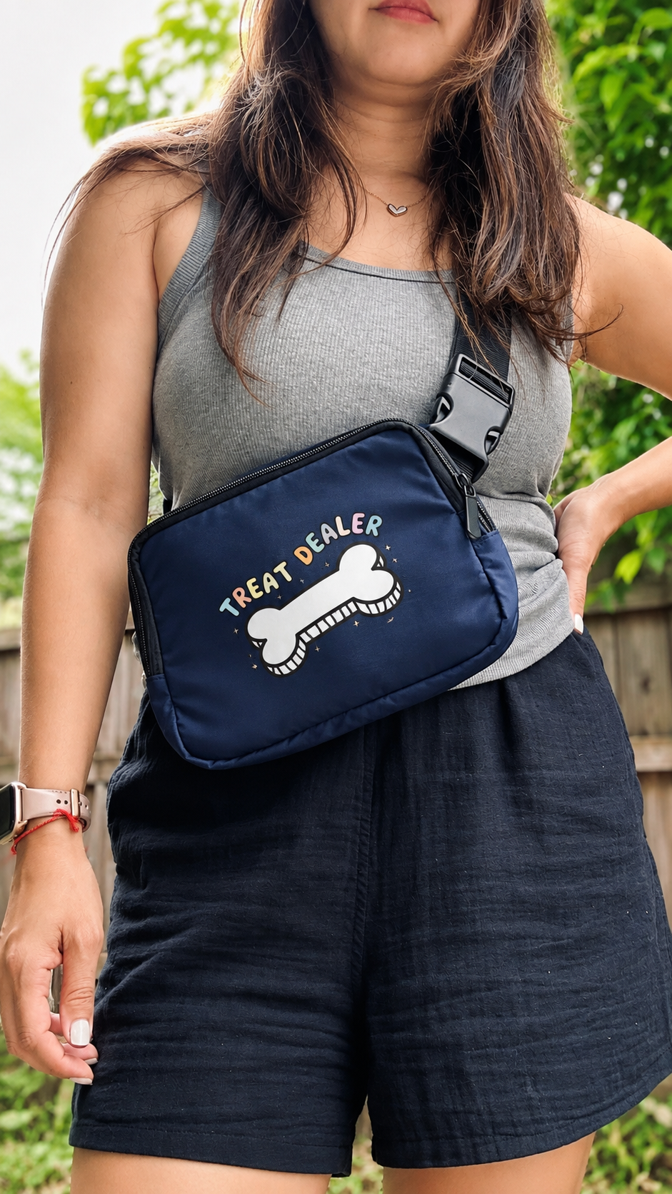 Treat dealer Hands-Free Dog Walking Fanny Pack, Everyday Crossbody Bag, Lightweight Nylon, Water Repellent, Travel Essentials (Copy)