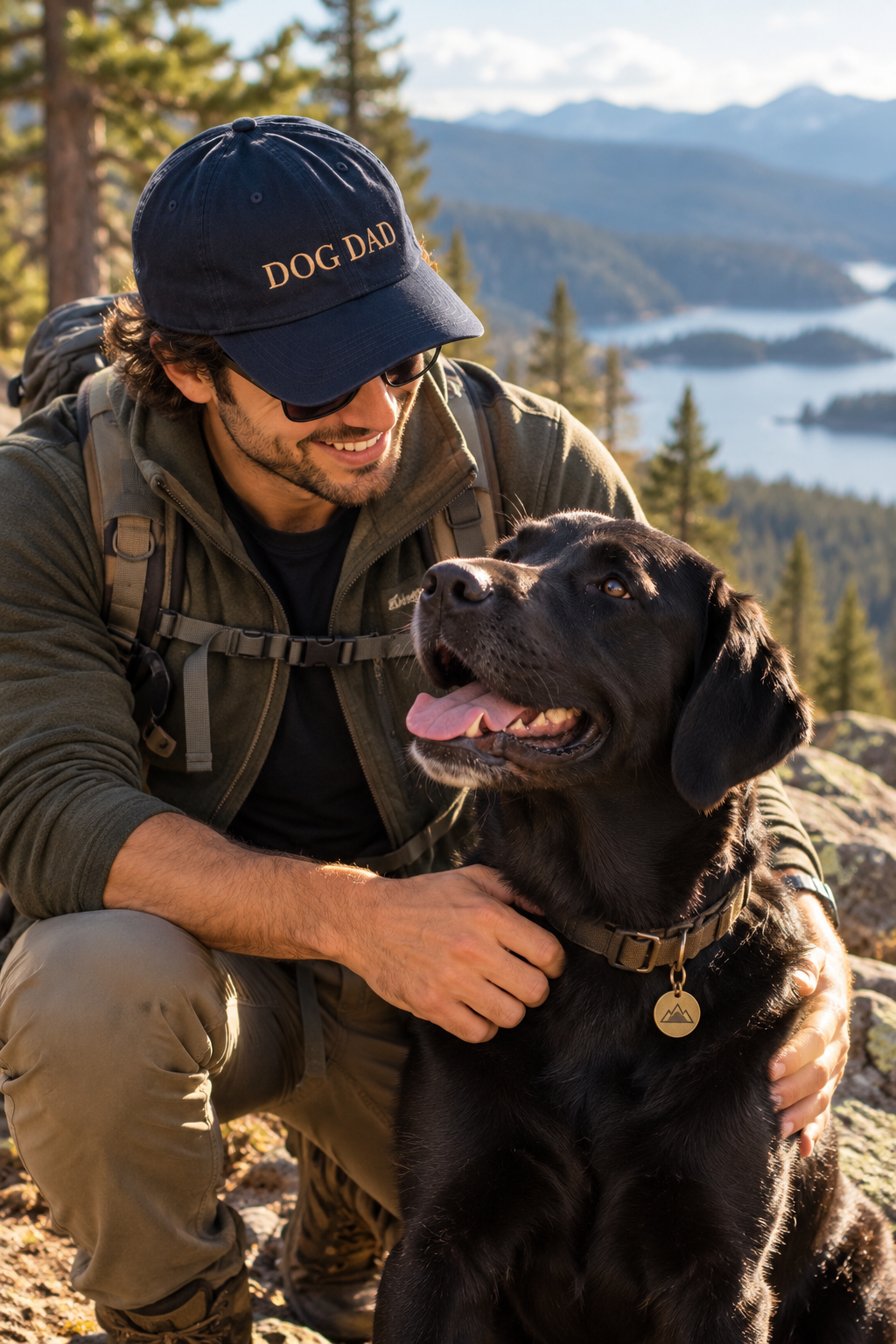 Dog Dad Baseball Cap – Adjustable Embroidered Hat for Men