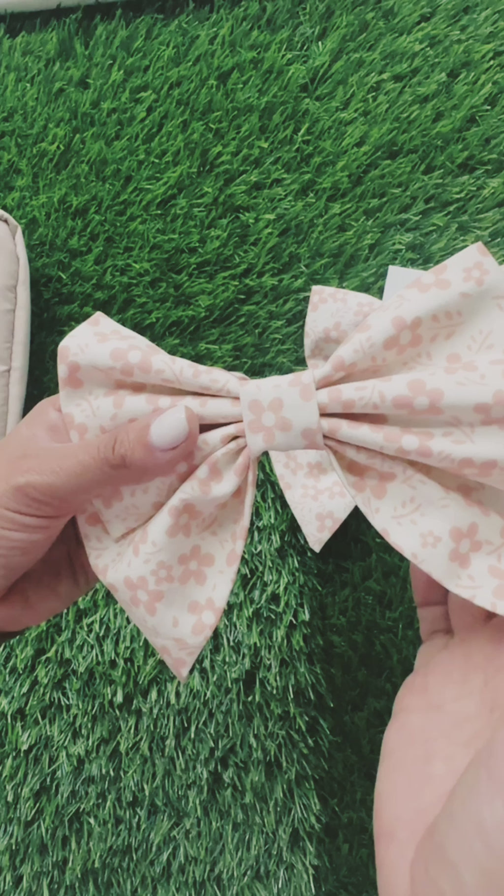 Floral boho sailor bow for pets, matching bow for pet parents and pet, dog matching bow