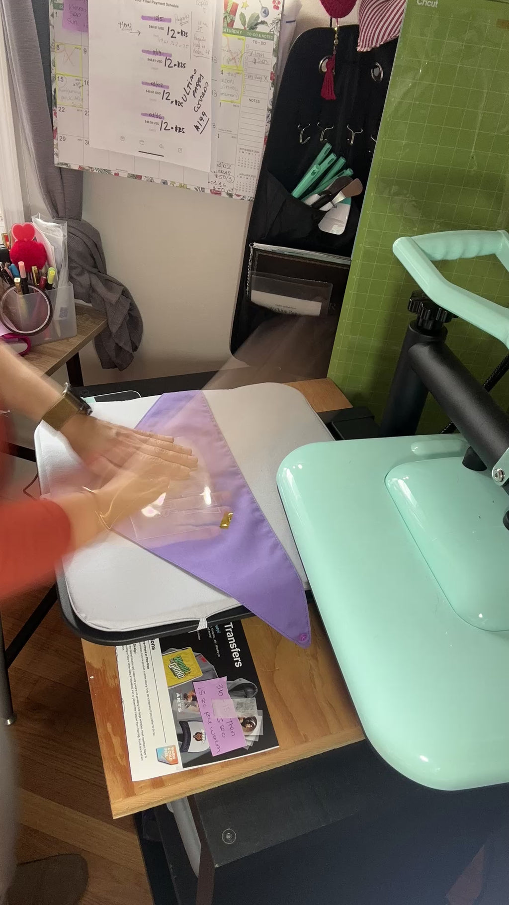 Fluffy not fat lilac tie on Bandana